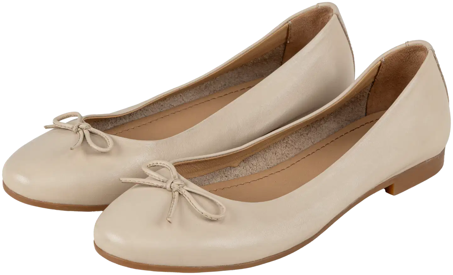 House naisten nahkaiset ballerinat Nora UB31-5102 - NUDE - 1