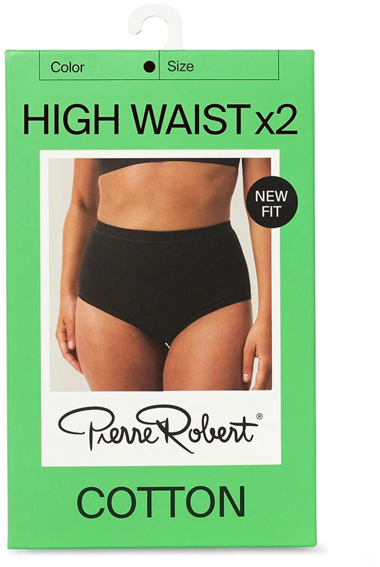 Pierre Robert naisten high waist alushousut 2-pack HU71 - Black,Black - 2