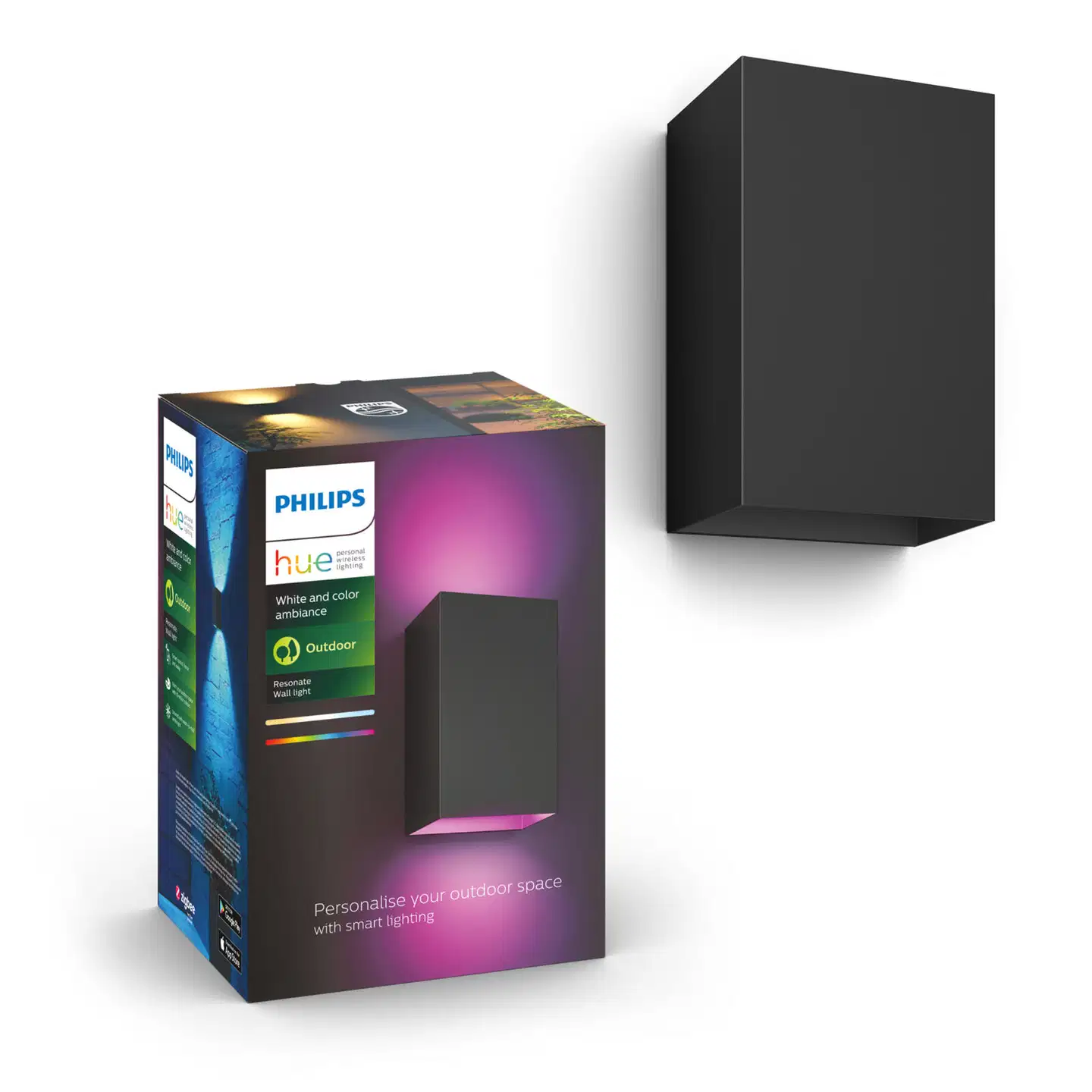 Philips Hue Resonate -seinävalaisin ulkokäyttöön 16W 2000-6500K 1180LM musta - 2