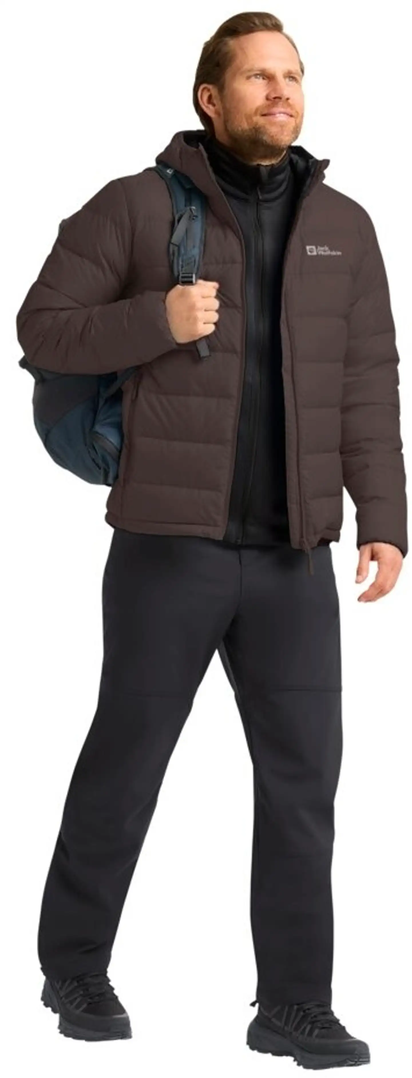 Jack Wolfskin miesten untuvatakki Ather Down Hoody - Peat - 7