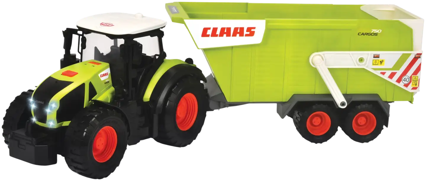 Dickie Toys CLAAS Ares traktori ja kippiperäkärry valoin ja äänin - 2