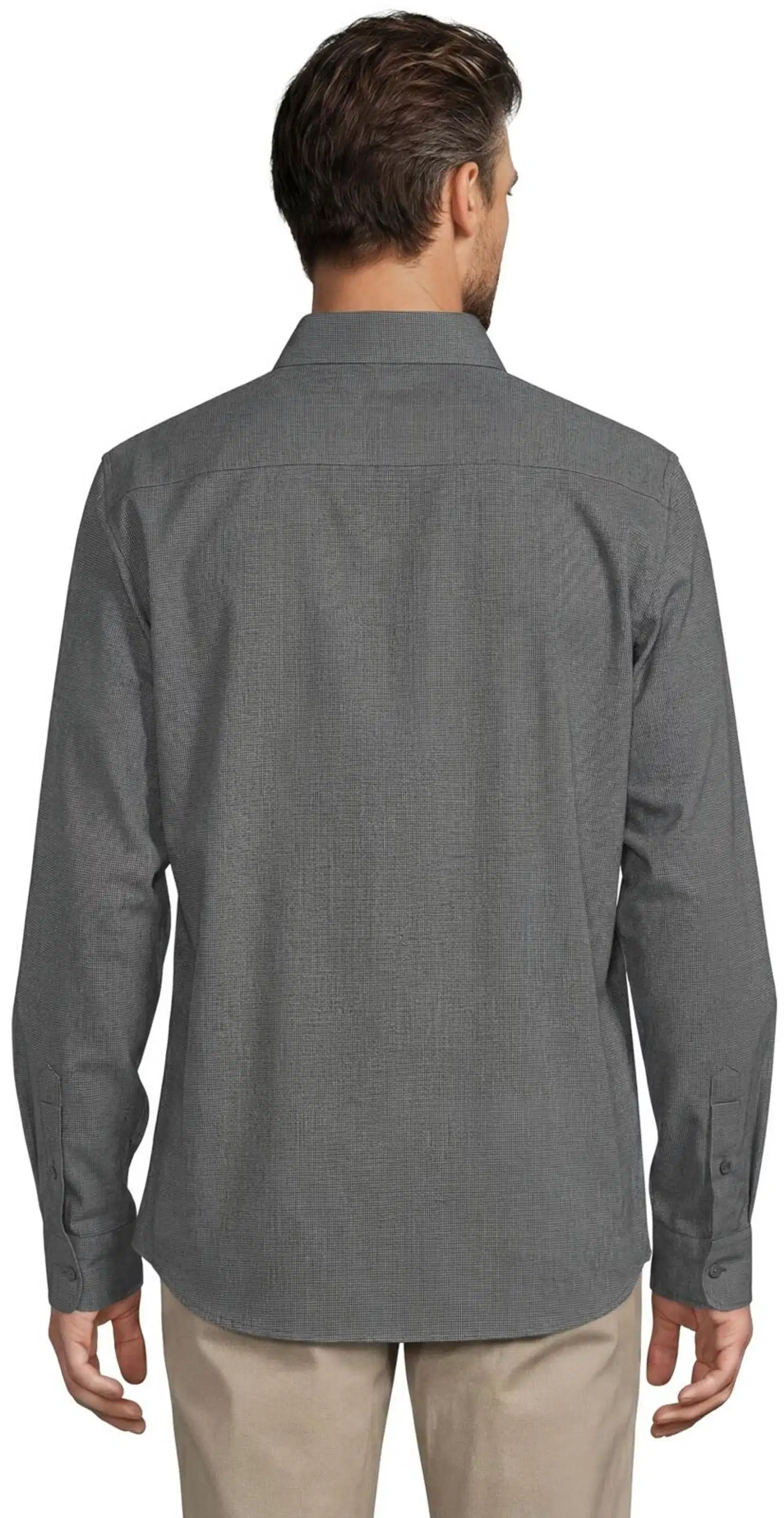 London Fog miesten kauluspaita miniruutu 194L292603 - Chargoal - 3