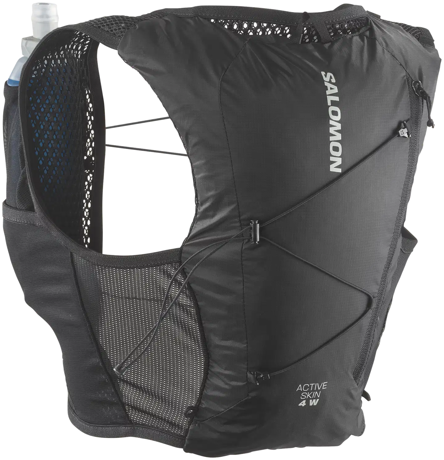 Salomon Active skin 4 W set naisten juoksuliivi - BLACK/METAL/ - 1