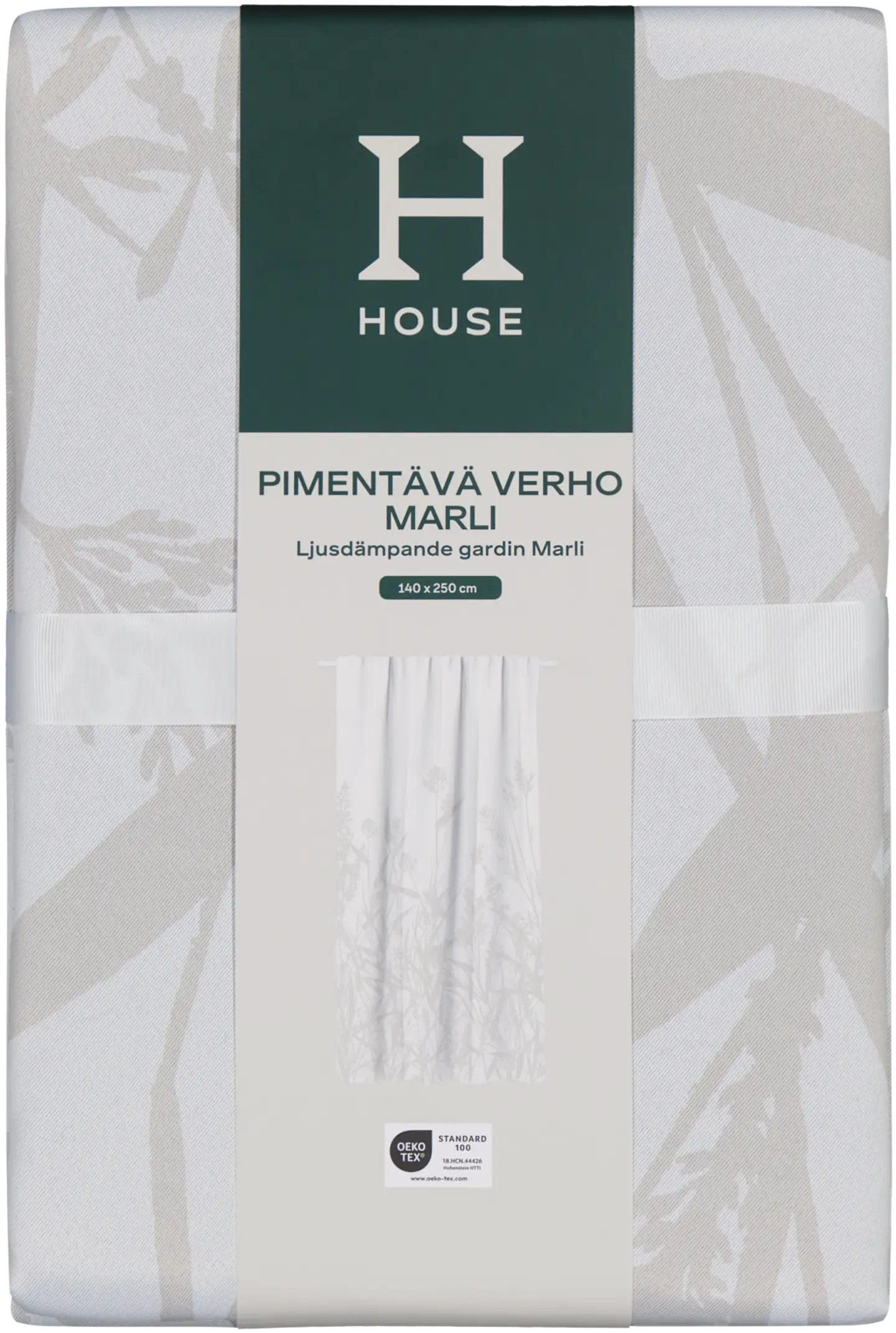 House pimentävä verho Marli 140x250 cm, valkoinen - 2