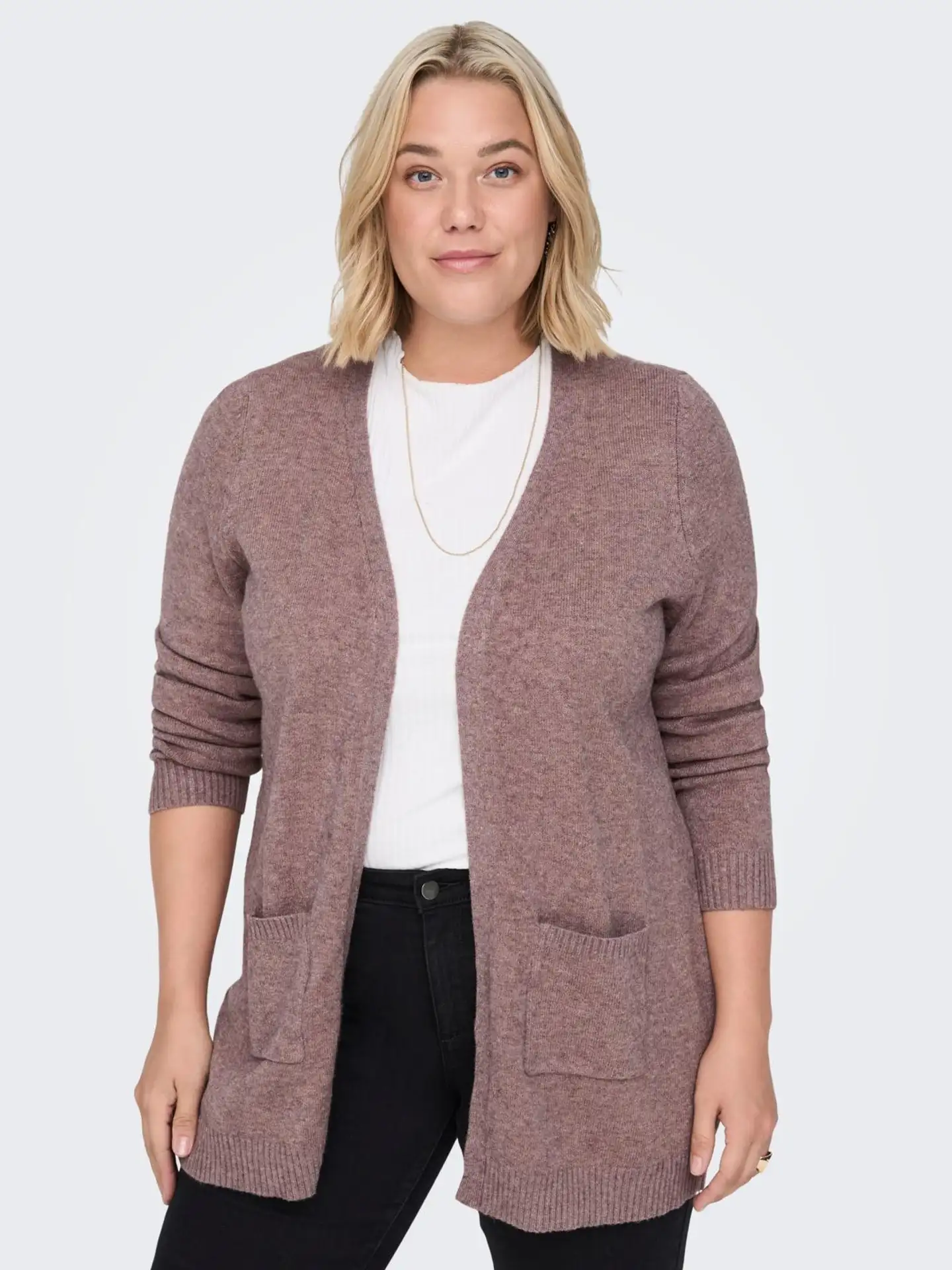 ONLY CARMAKOMA naisten neuletakki Caresly - Rose Brown - 6