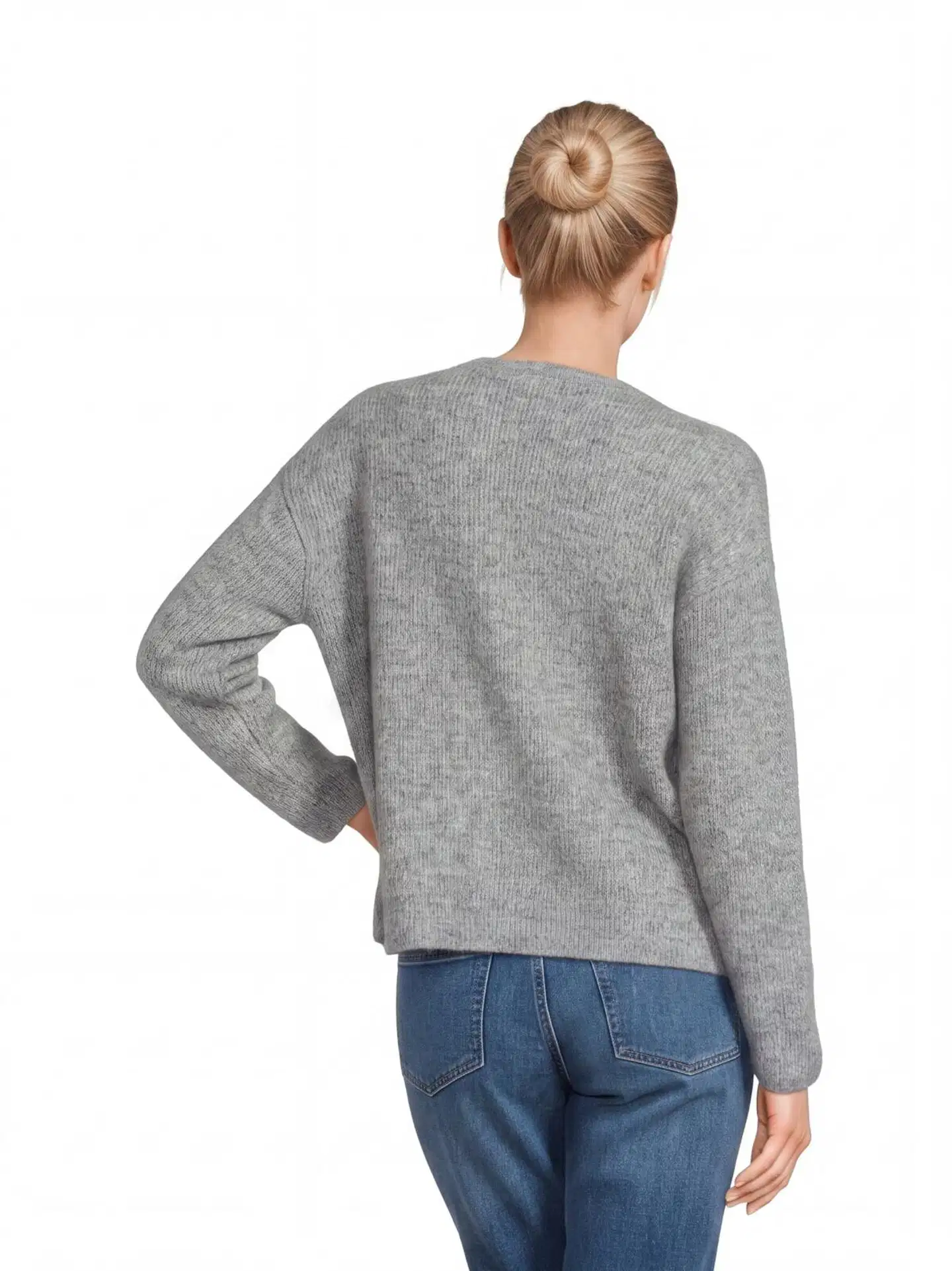 London Fog naisten neule Mohair  213L264003 - light grey - 3