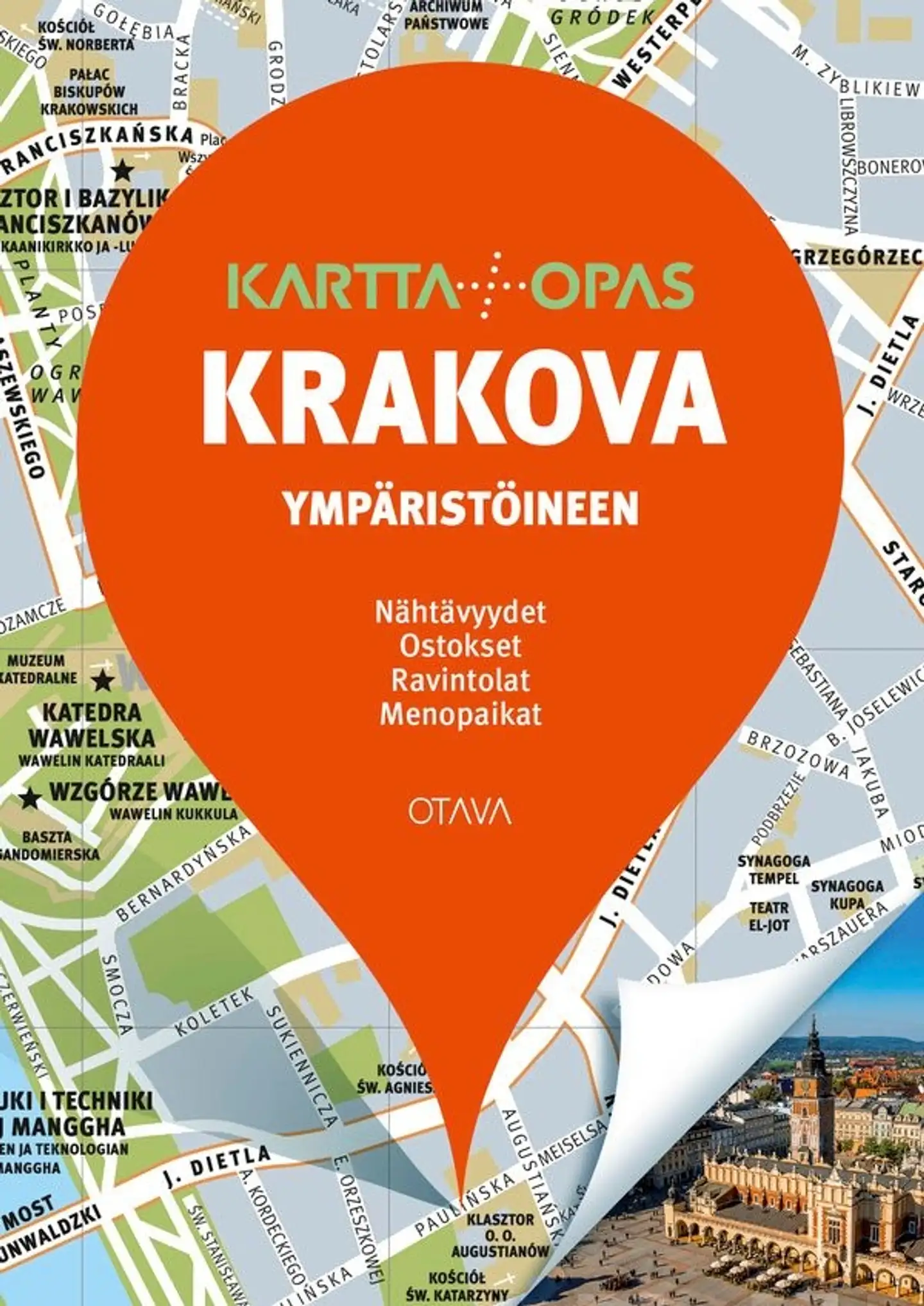 Krakova ympäristöineen - Kartta + opas