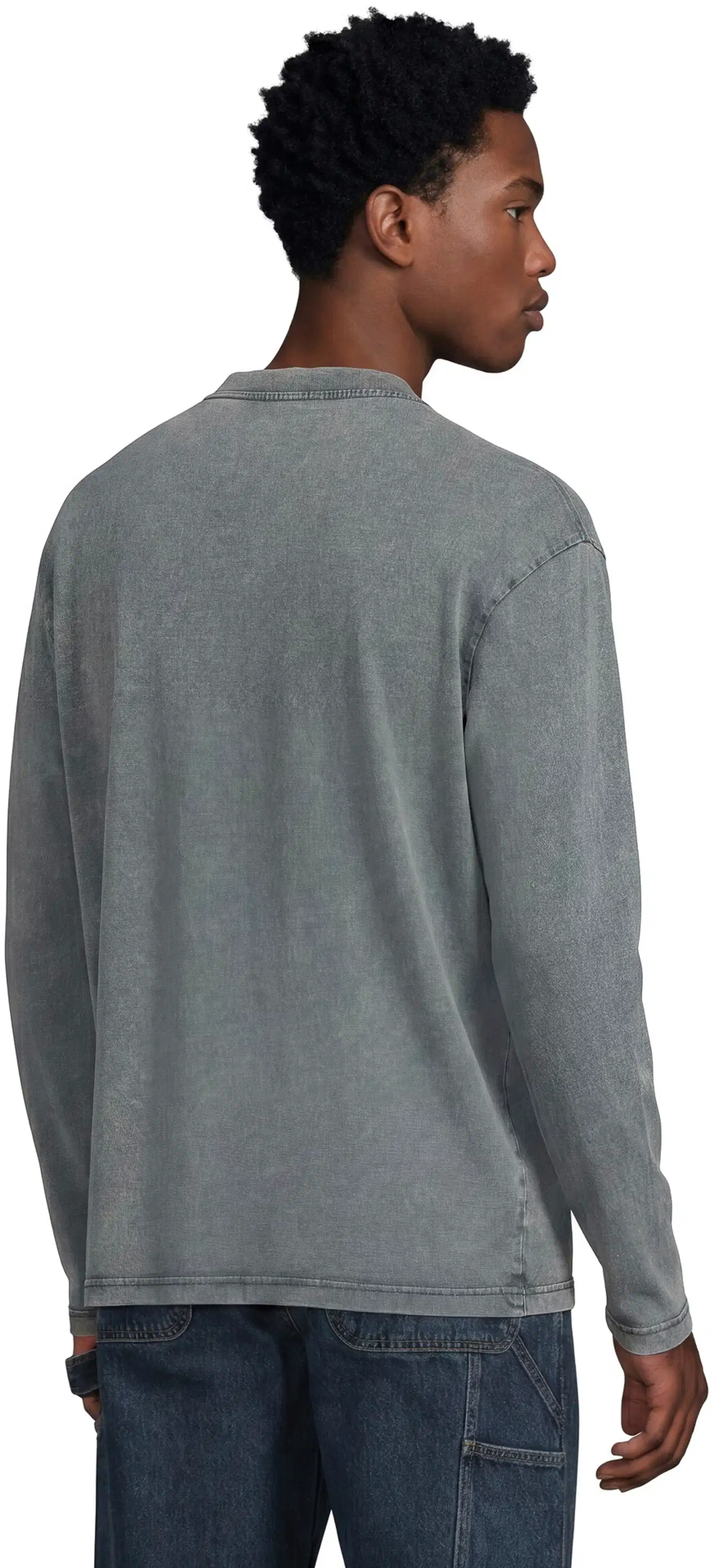 WKLY. miesten Henley-trikoopusero pitkät hihat, pääntiellä nappilista 195W312604 - Green acid - 3