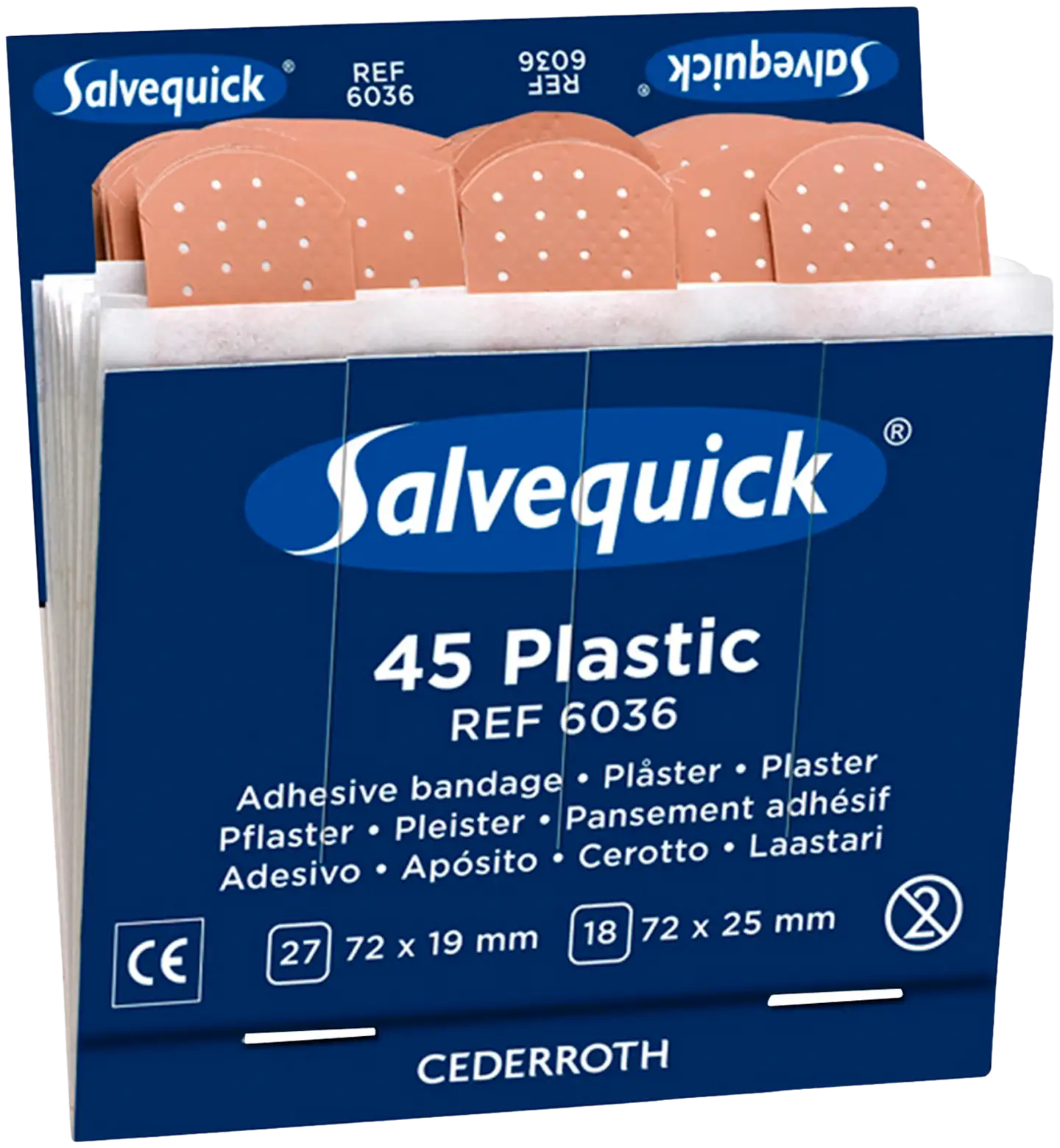 Salvequick Laastari täyttöpakkaus muovi 6036