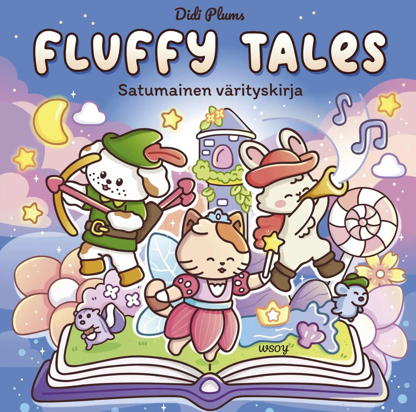 Plums, Fluffy Tales - Satumainen värityskirja