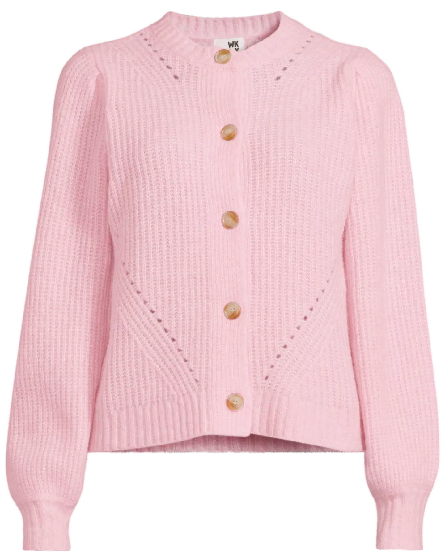 WKLY. naisten neuletakki villasekoite 213W362687 - Lt pink - 2