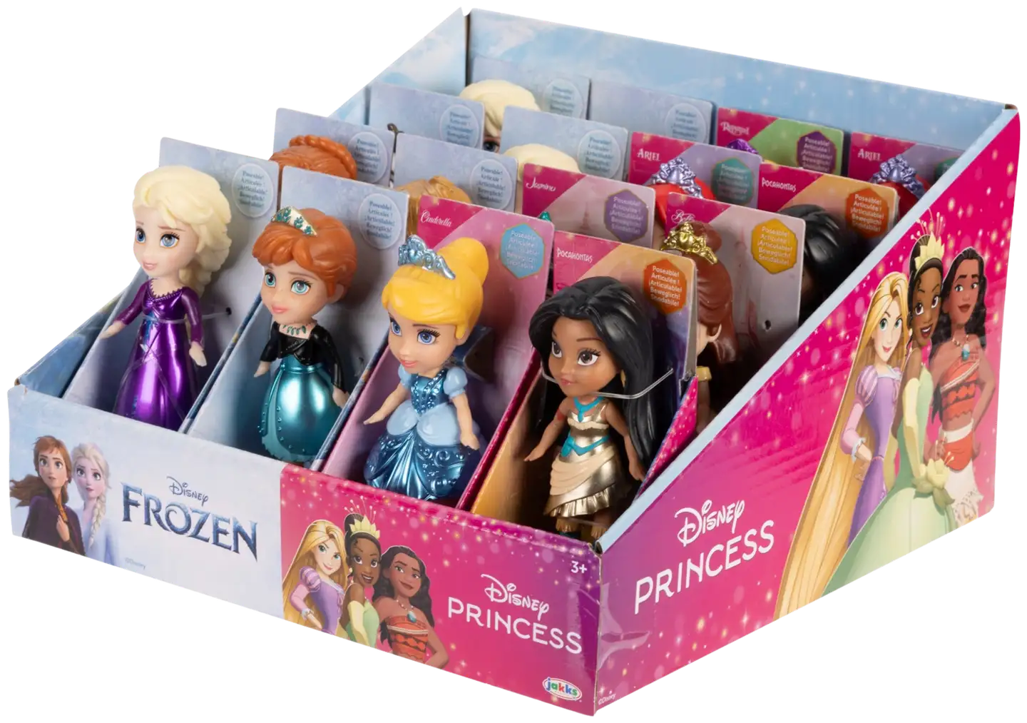 Disney Princess & Frozen mininukke 7 cm, erilaisia - 2