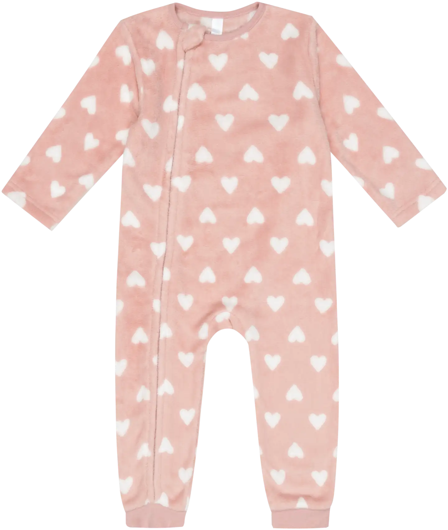 TEX BASIC vauvojen potkupuku fleece Sydän - PINK 3 - 1