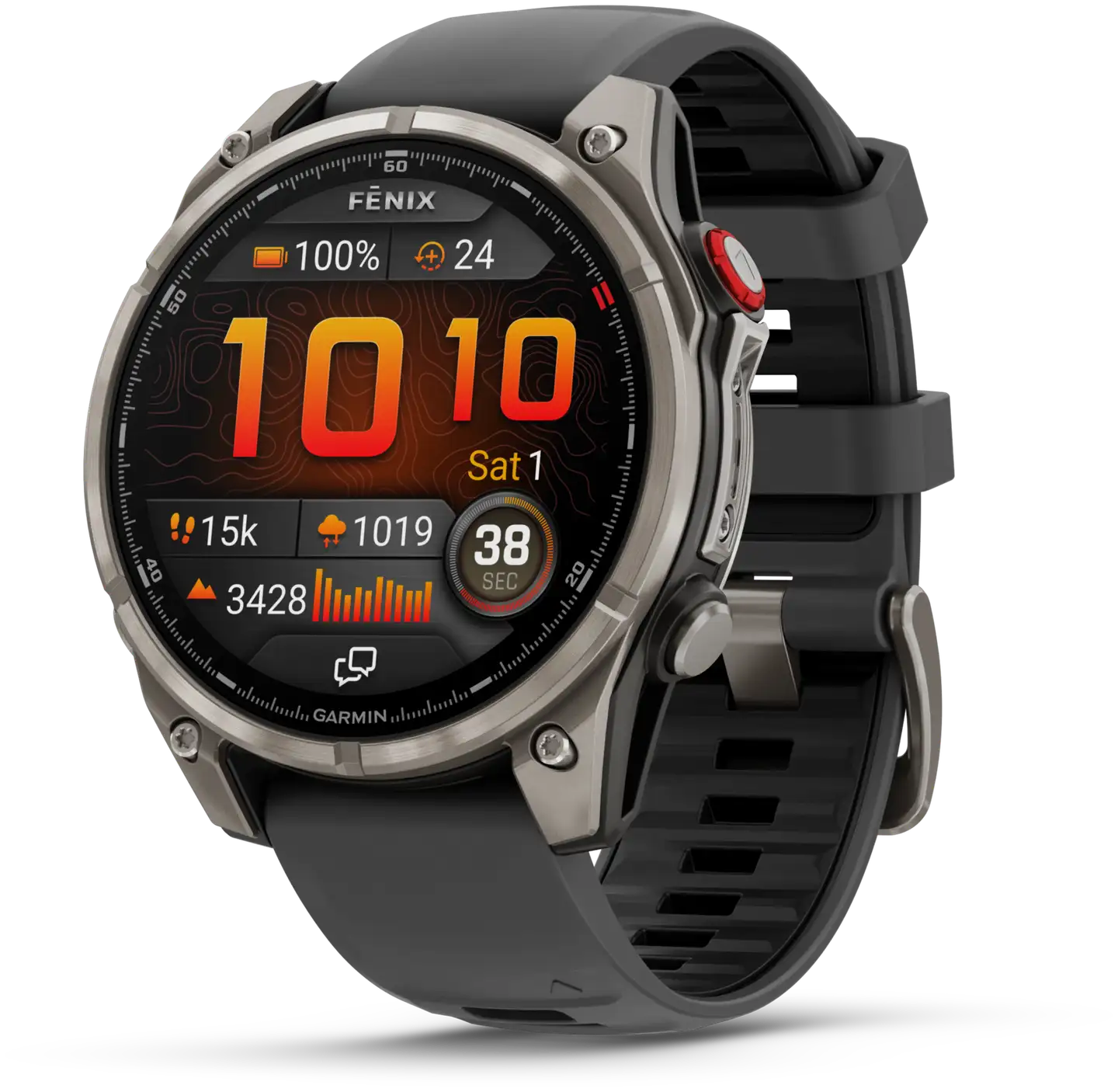 Garmin älykello Fenix 8 pro – 47 mm, amoled, sapphire, titaani – grafiitinharmaa/musta - 1