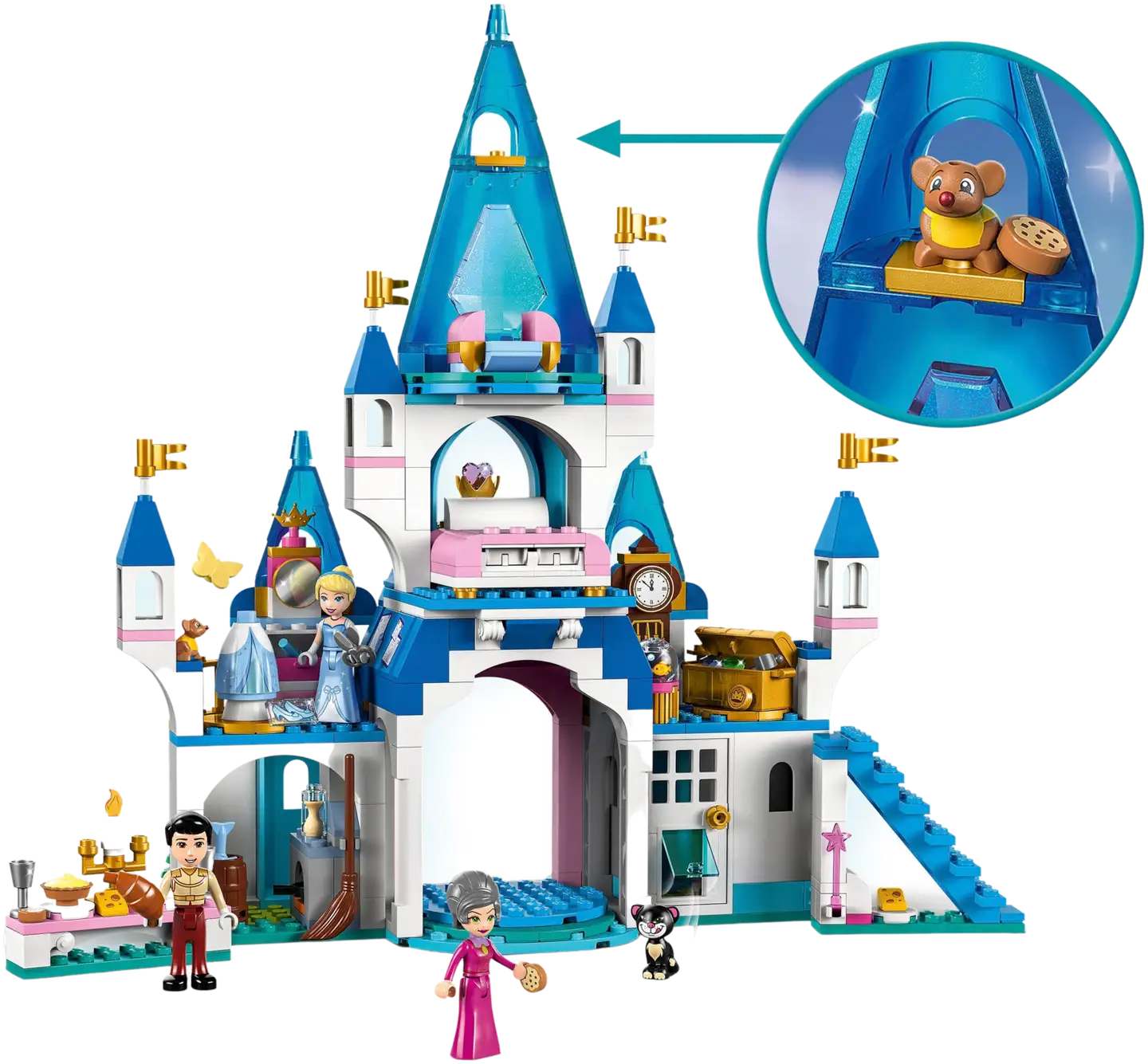 LEGO® Disney 43206 Tuhkimon ja prinssi Uljaan linna - 3