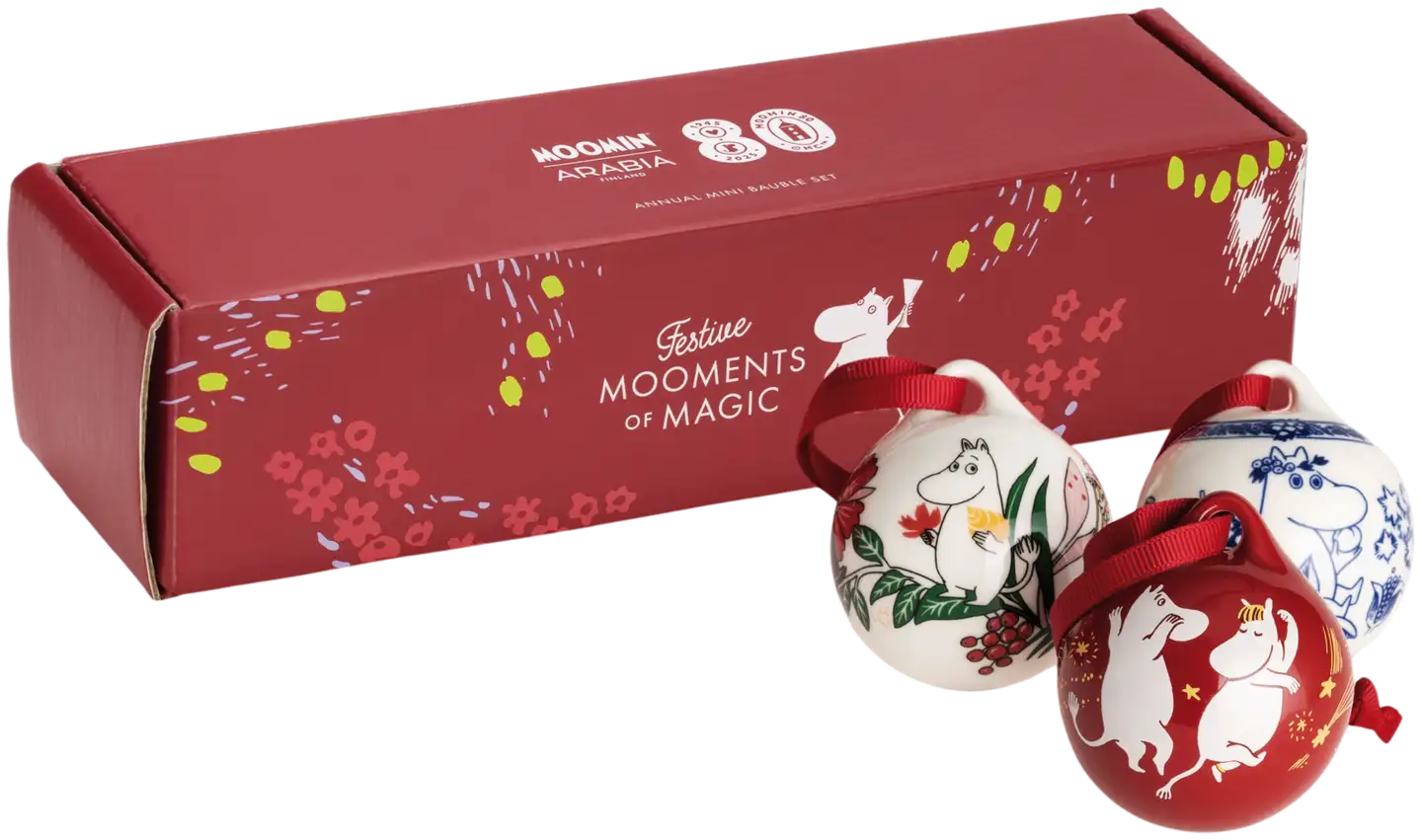 Moomin Arabia Finland vuosipallo Muumi 50 mm, 3kpl - 3