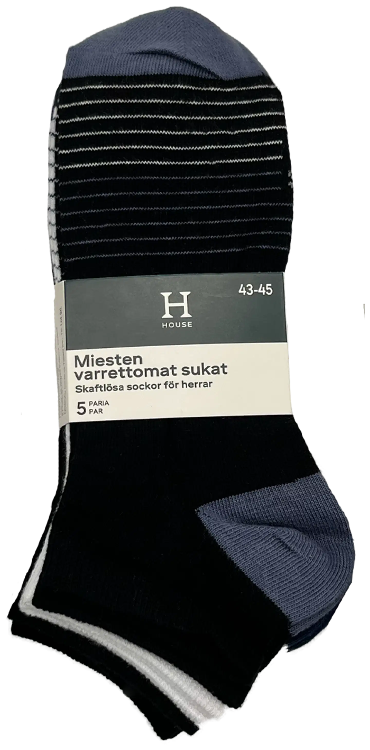 House miesten sneakersukat FS2025 5-pack - Black/white/stripe - 1