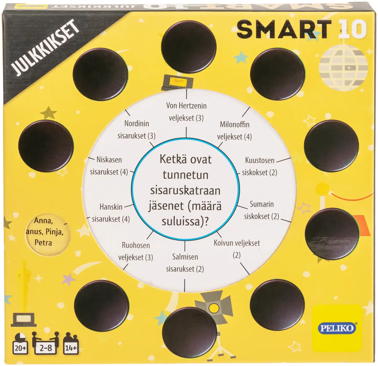 Peliko Smart10 tietopeli kysymykset julkkikset - 2