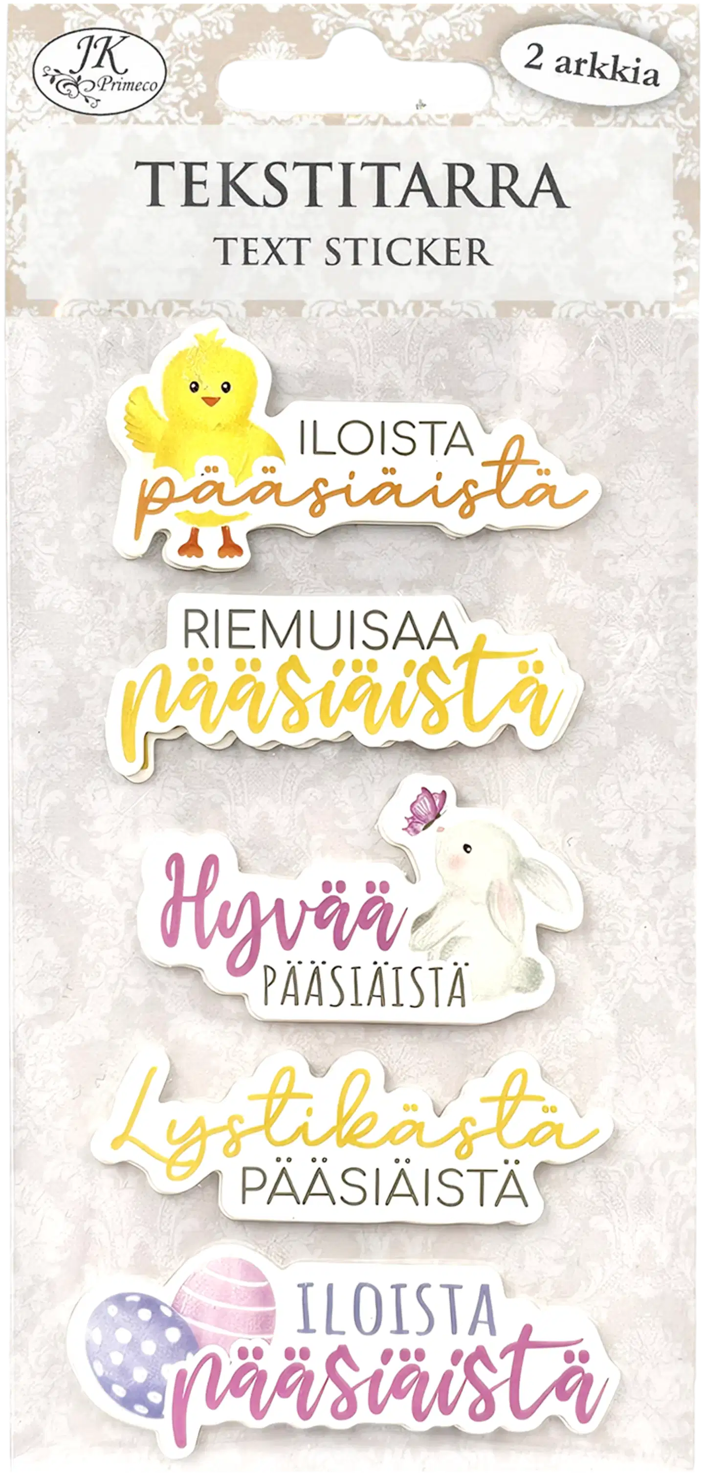 J.K. Primeco tekstitarra Iloista Pääsiäistä 2ark