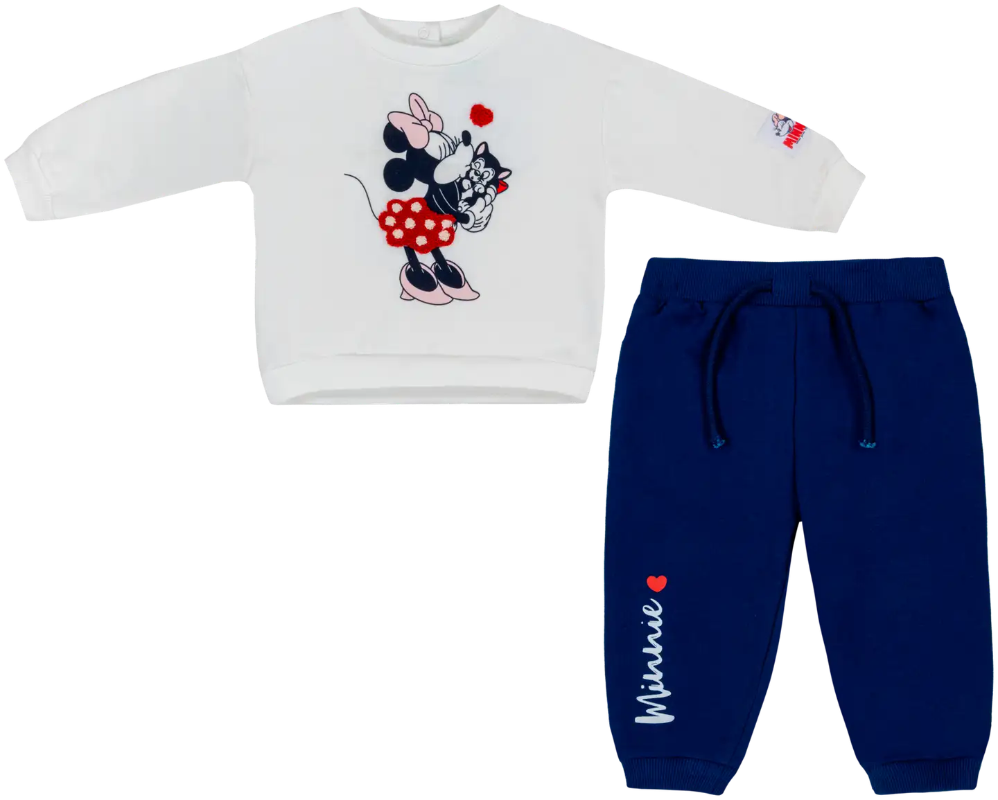 Disney vauvojen collegesetti Minni Hiiri - Off white - 1