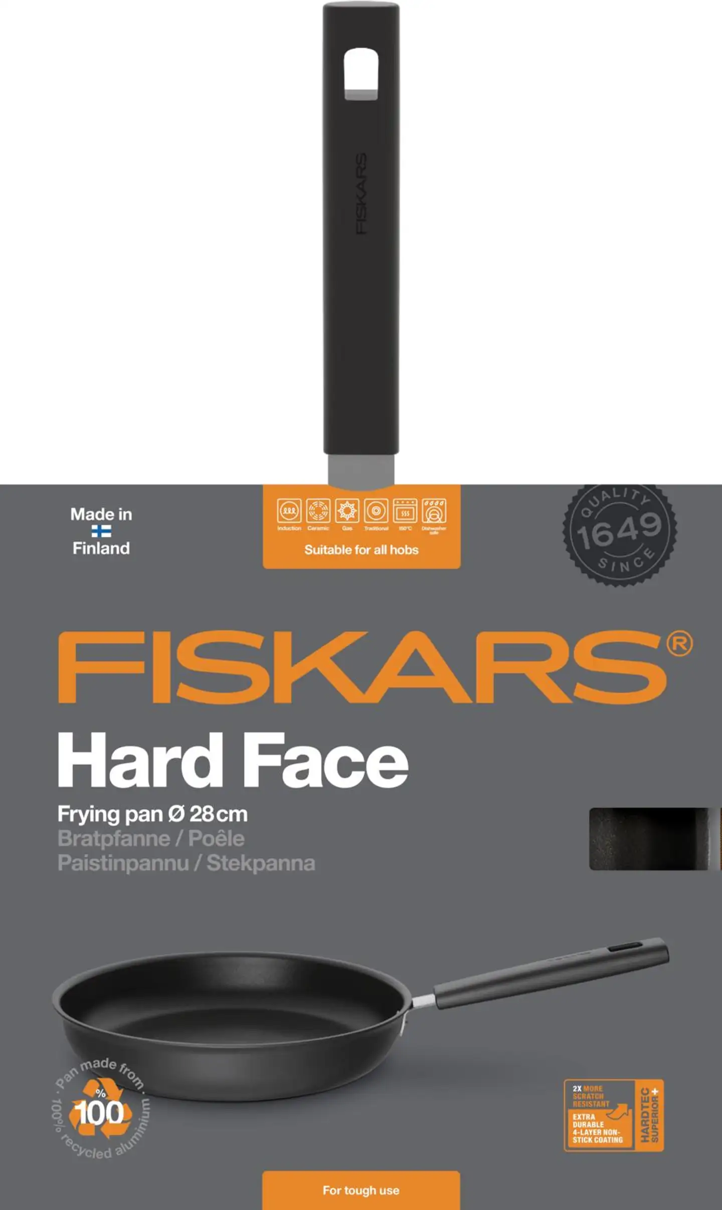 Fiskars Hard Face 28 cm paistinpannu - 2