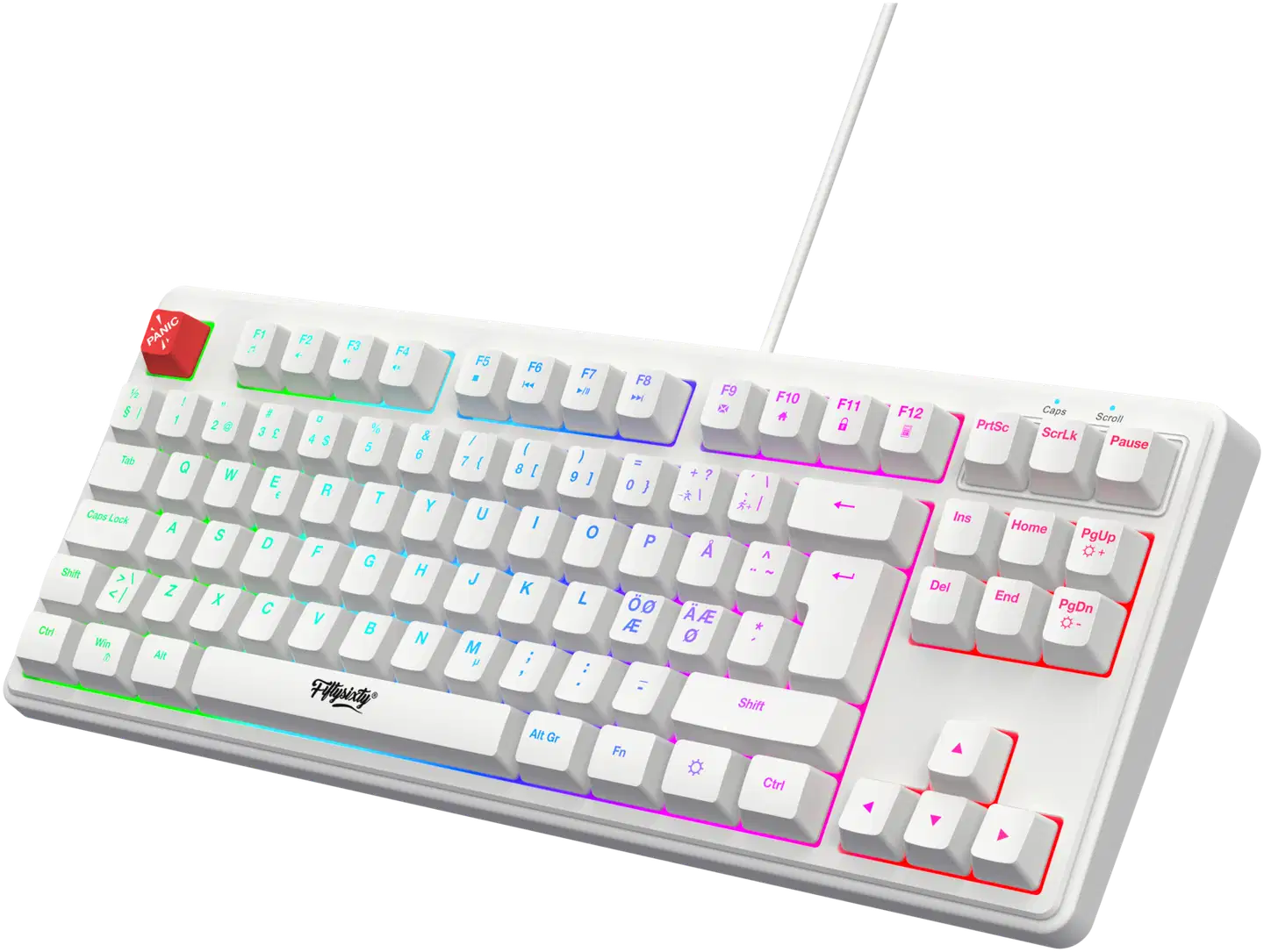 5060 STINGRAY TKL LED Pelinäppäimistö valkoinen - 2