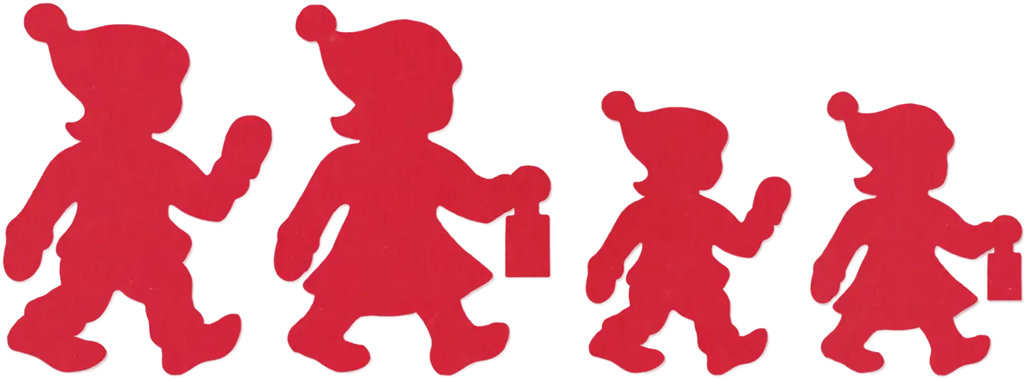 J.K. Primeco Kartonkikuvio Tonttulajitelma 8kpl - 2