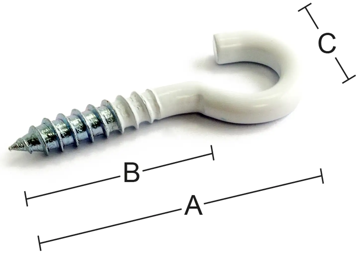 Habo kattokoukku 23 64,5mm valkoinen 5kpl - 1