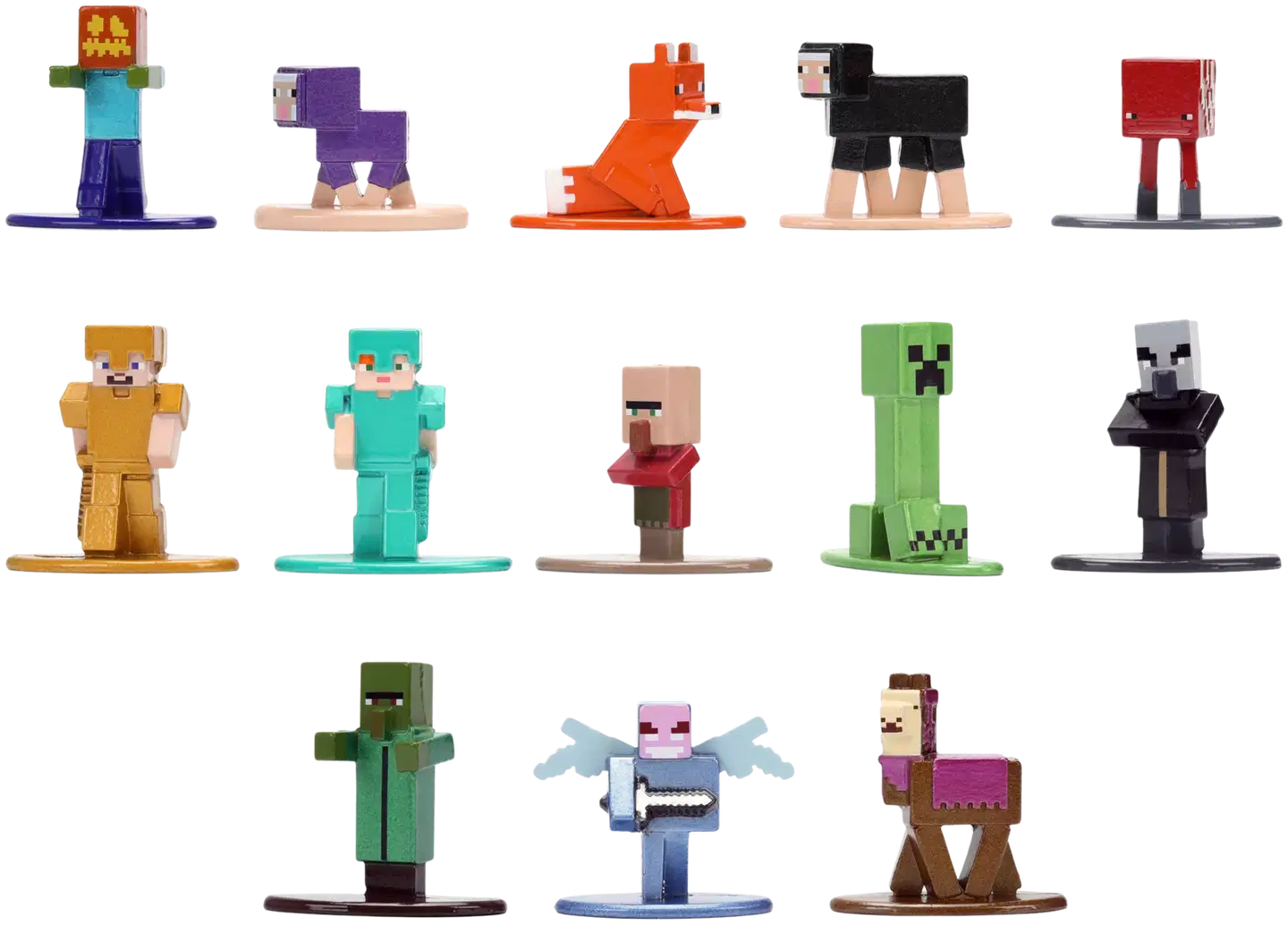 Jada Minecraft keräilyhahmot, 4 cm, metallia (die-cast), useita erilaisia, yllätyspussi, myydään yksittäin - 4