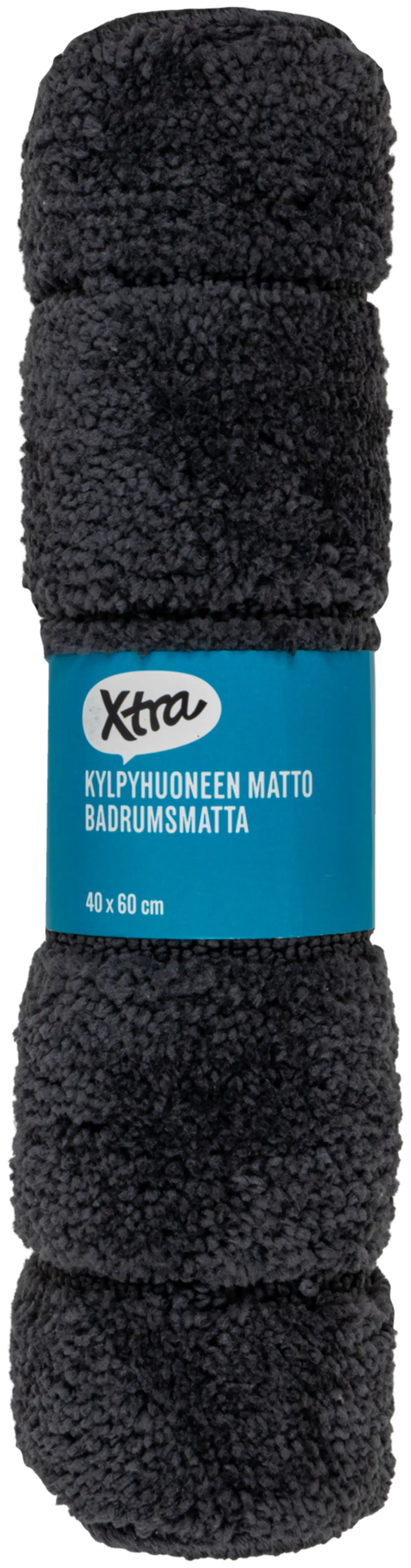 Xtra kylpyhuoneenmatto Anna 40x60 cm tummanharmaa - 3