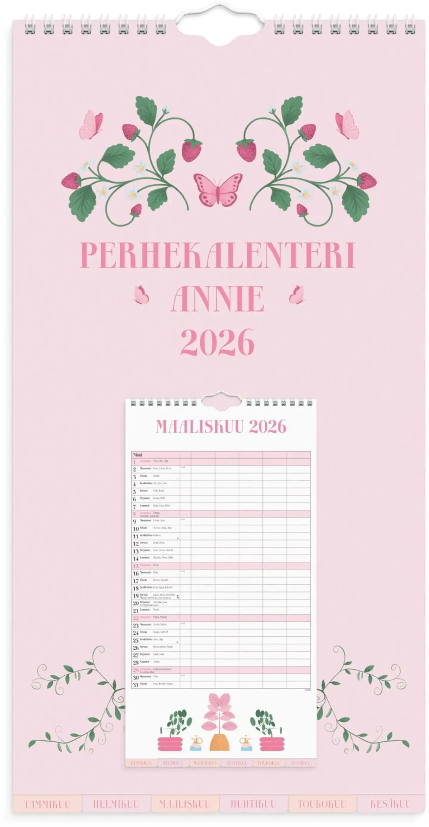 Burde Perhekalenteri 2026 Annie - 1