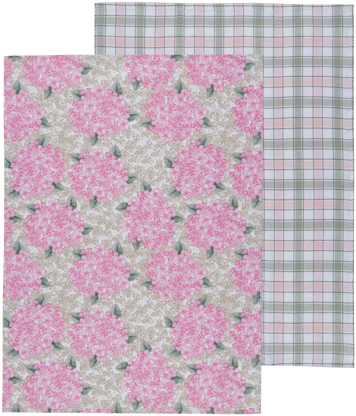 House keittiöpyyhe Hydrangea 50 x 70 cm pinkki 2 kpl - 1
