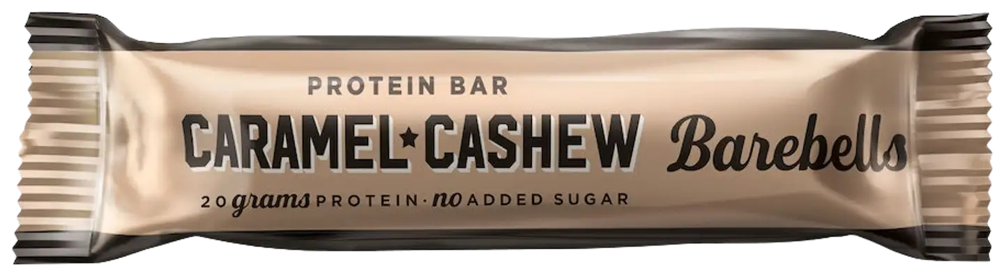 Barebells Caramel-Cashew -makuinen proteiinipatukka 55g