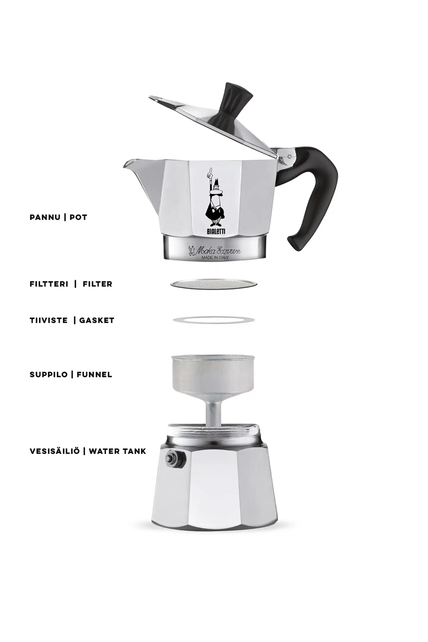 Bialetti Espressokeitin 12 k, Moka Express - 3