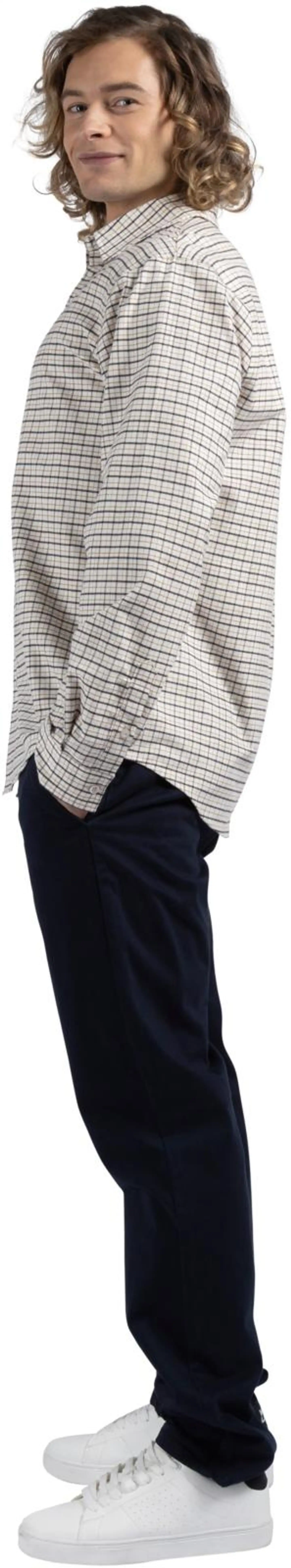 London Fog miesten Oxford-kauluspaita 194LF03267 - Offwhite w/chocolate check - 7