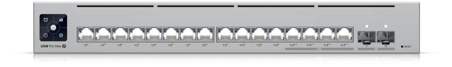 Ubiquiti 16-porttinen PoE-kytkin Layer 3 -ominaisuuksilla USW-PRO-MAX-16-POE - 2
