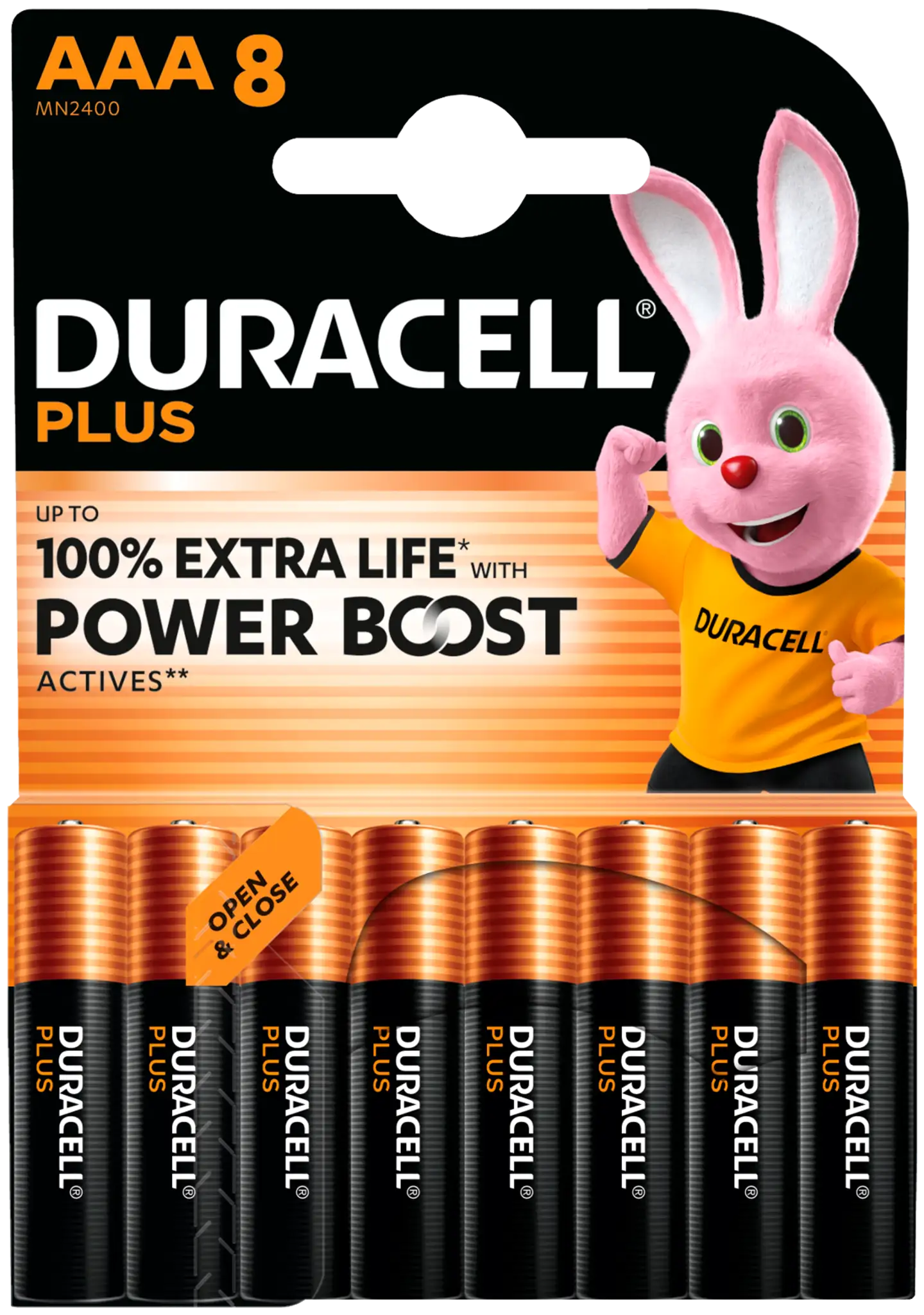 Duracell Plus paristo PowerBoost AAA 8KP