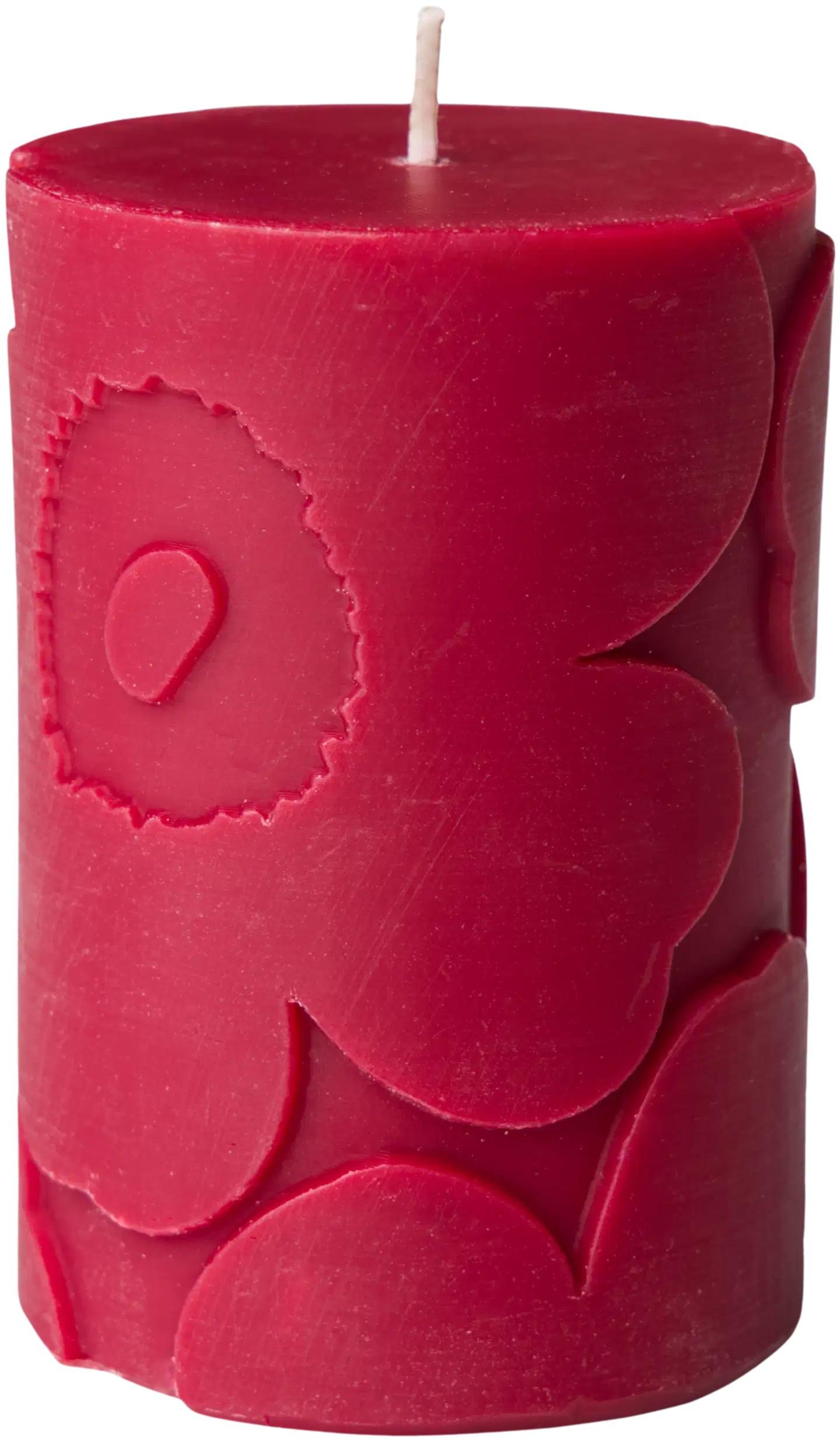 Marimekko Unikko tummanpunainen pöytäkynttilä 1kpl/6,5x10cm - 2
