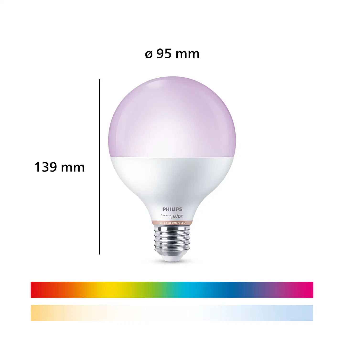Philips Smart Lighting LED-filamenttilamppu 11W G95 E27 2200-6500K 1055lm RGB - 3