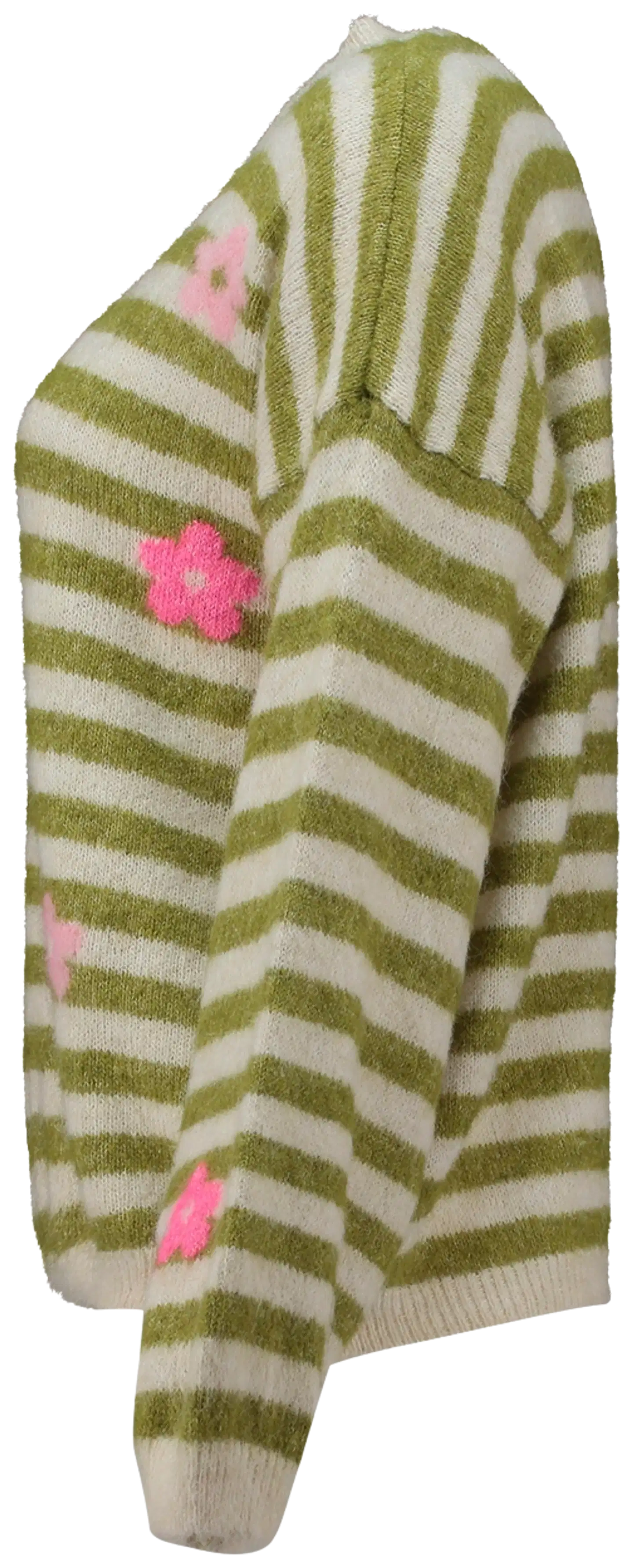Hailys naisten neule La44uren - khaki stripe/flower - 2
