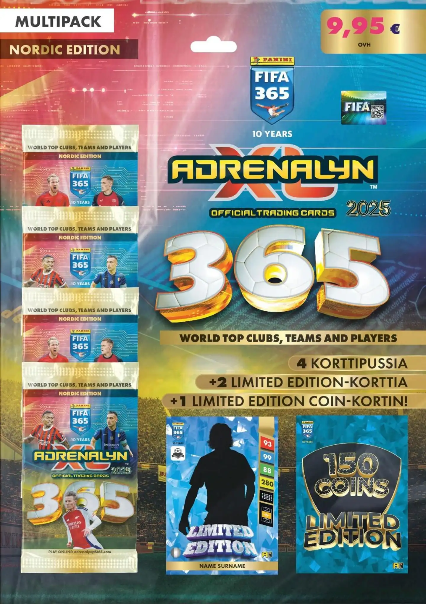 Panini Fifa 365 Adrenalyn XL -Multipack Nordic Edition keräilykortit