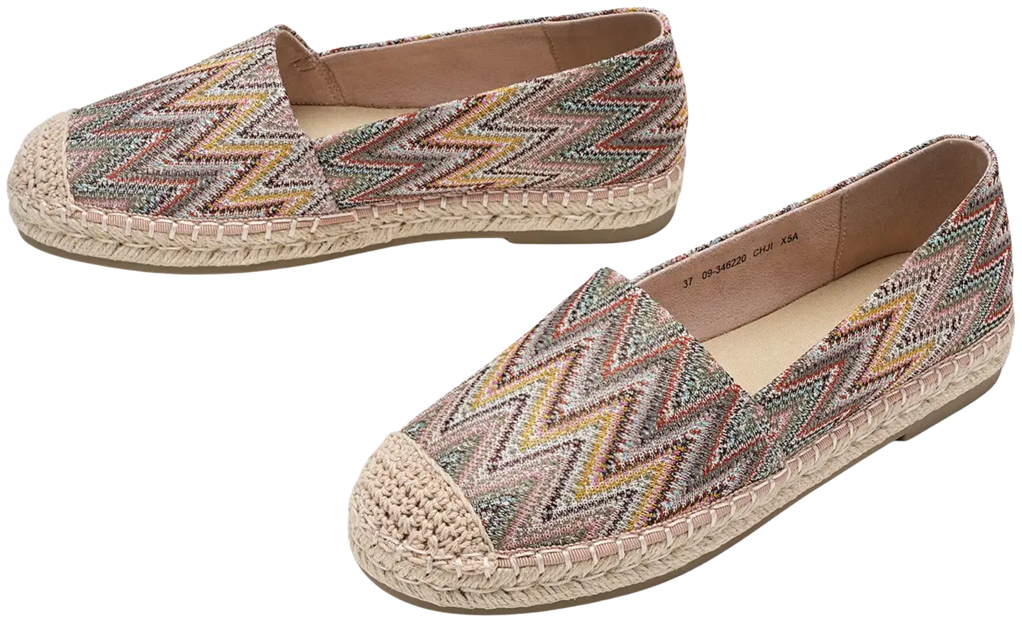 XIT naisten espadrillot Jessica 346220 - Pink twocolored - 2