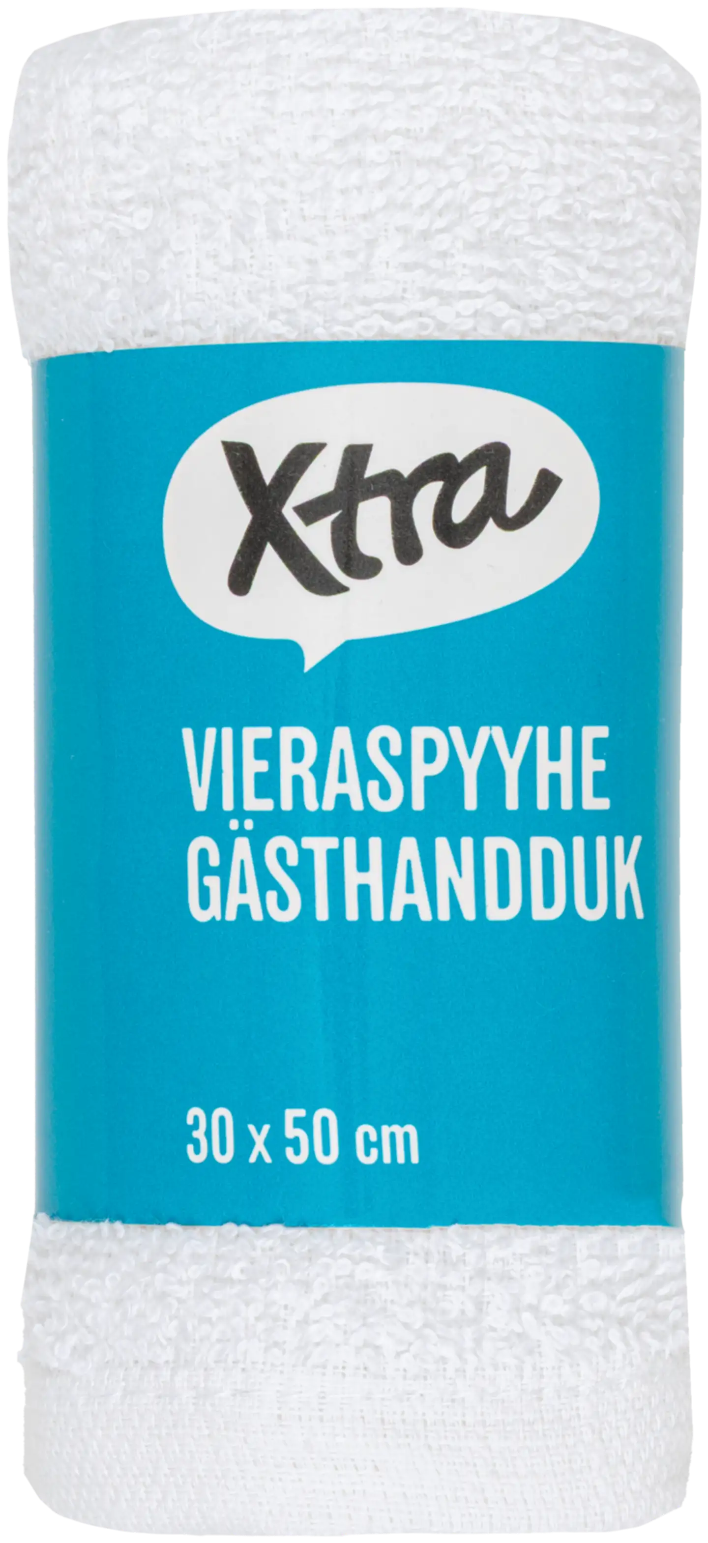Xtra vieraspyyhe Anna 30x50 cm valkoinen