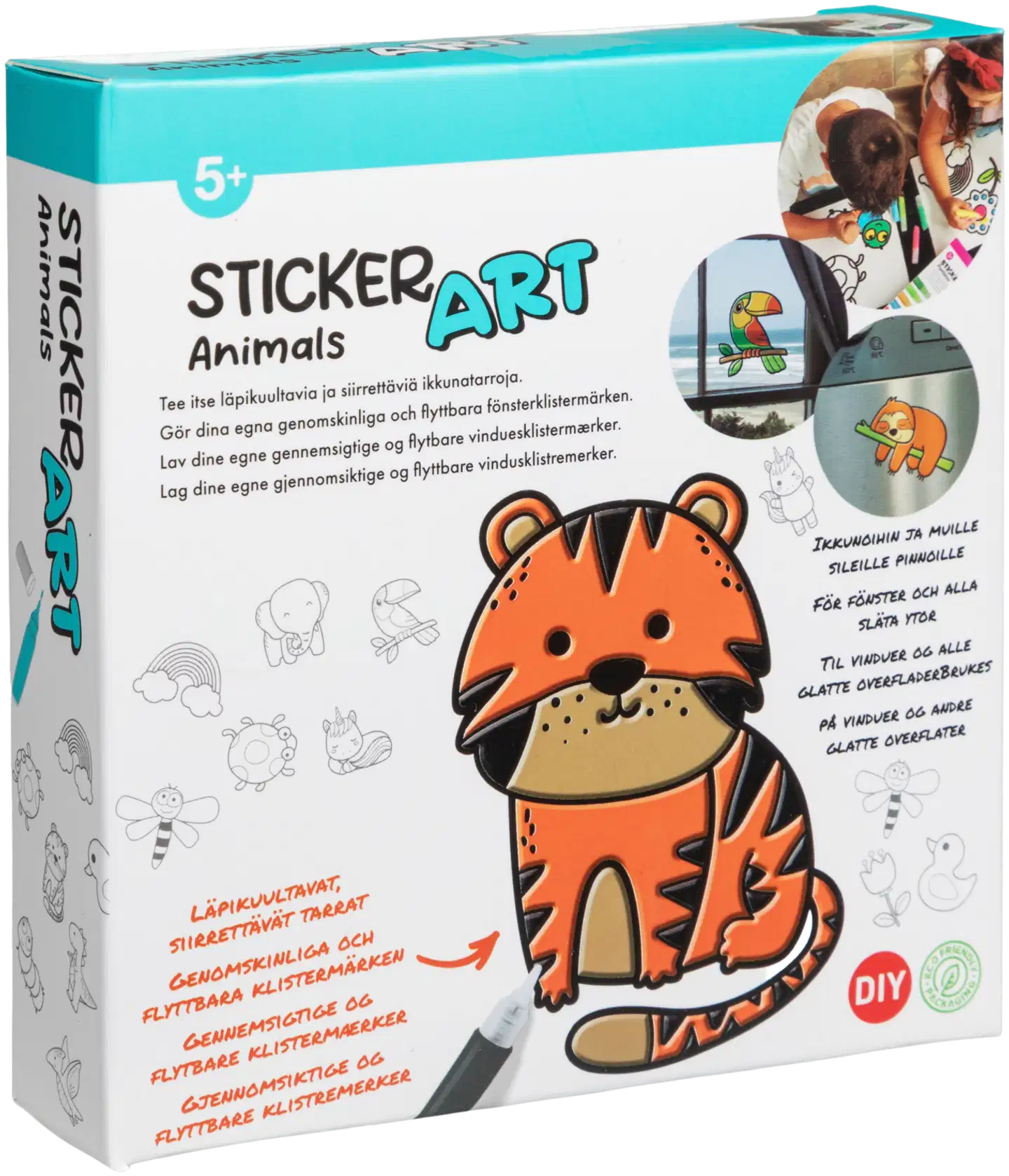 Sticker Art askartelusetti ikkunatarrat - 2