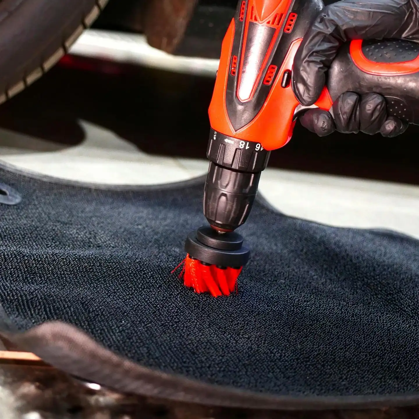 Maxshine porakoneharjasetti 3 kpl – 2", 4" ja 5" nylonharjat mattojen ja verhoilujen syväpuhdistukseen, yhteensopiva porakoneiden kanssa - 3