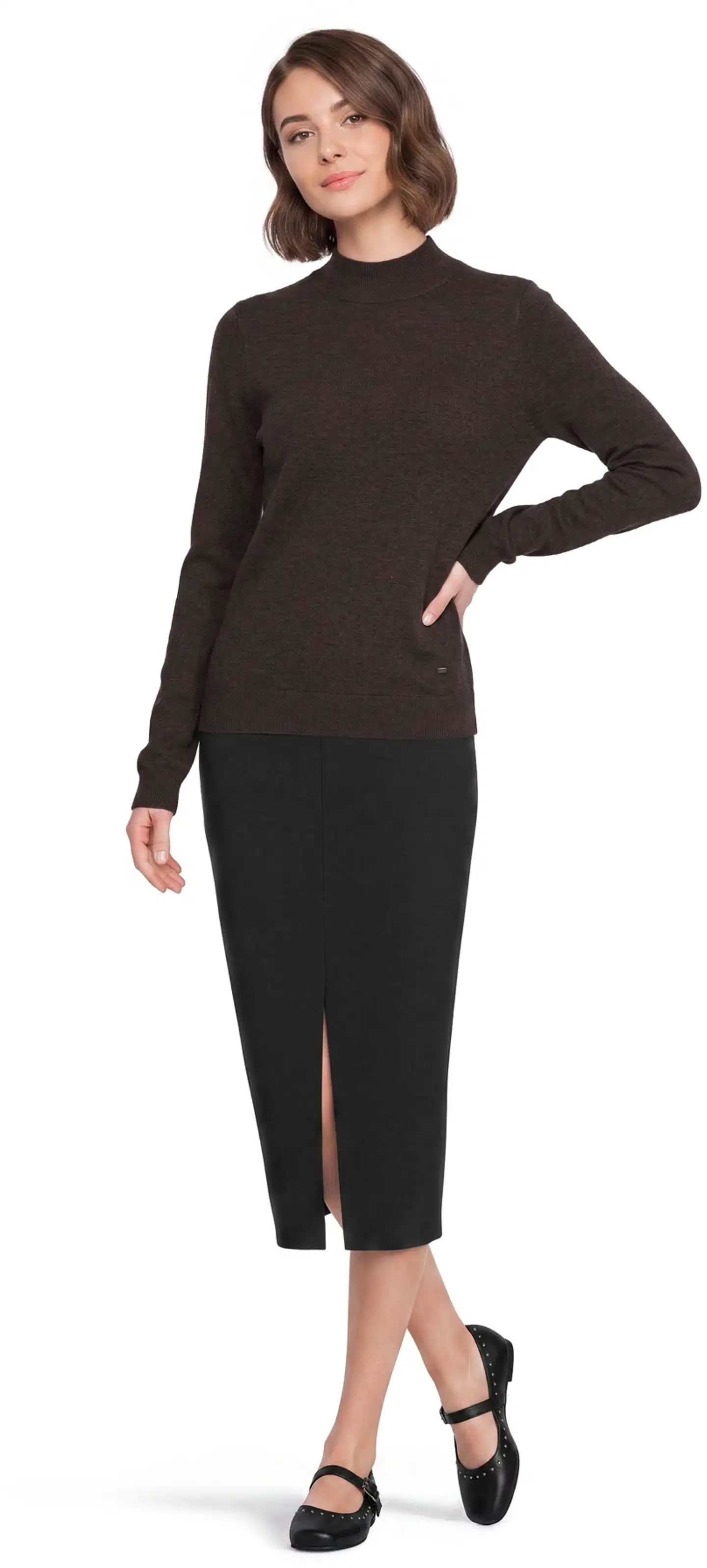 London Fog naisten merinopoolo 213L263603 - brown - 5