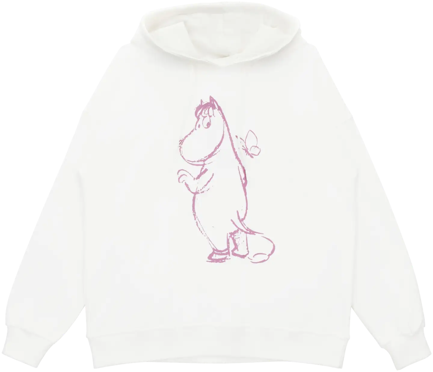 Moomin by Martinex  Muumi naisten huppari Salla Perhosneiti 484 - Luonnonvalkoinen