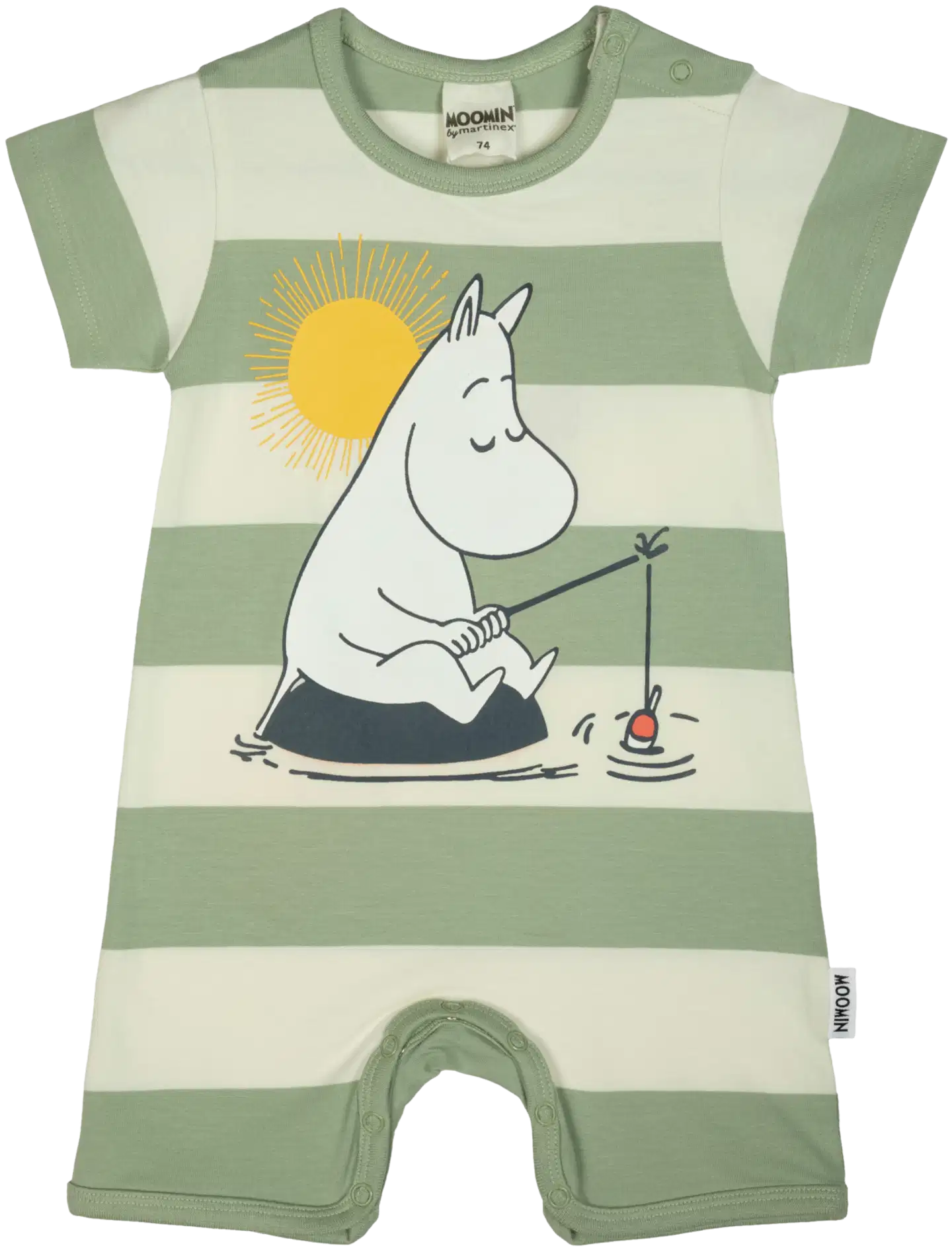 Muumi vauvojen leikkipuku Lomapäivä 591865 - Vaaleanvihreä - 1