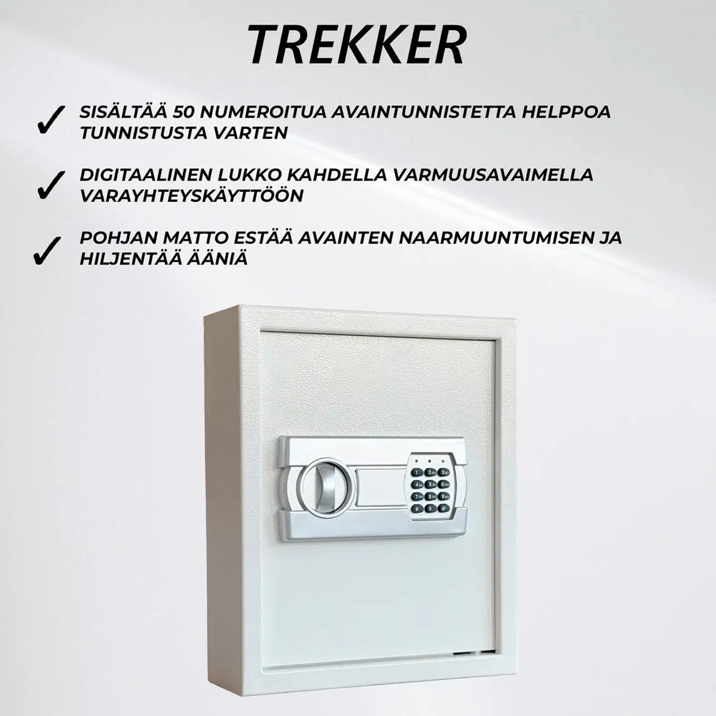 Trekker avainkaappi 50, valkoinen, digitaali lukolla - 4