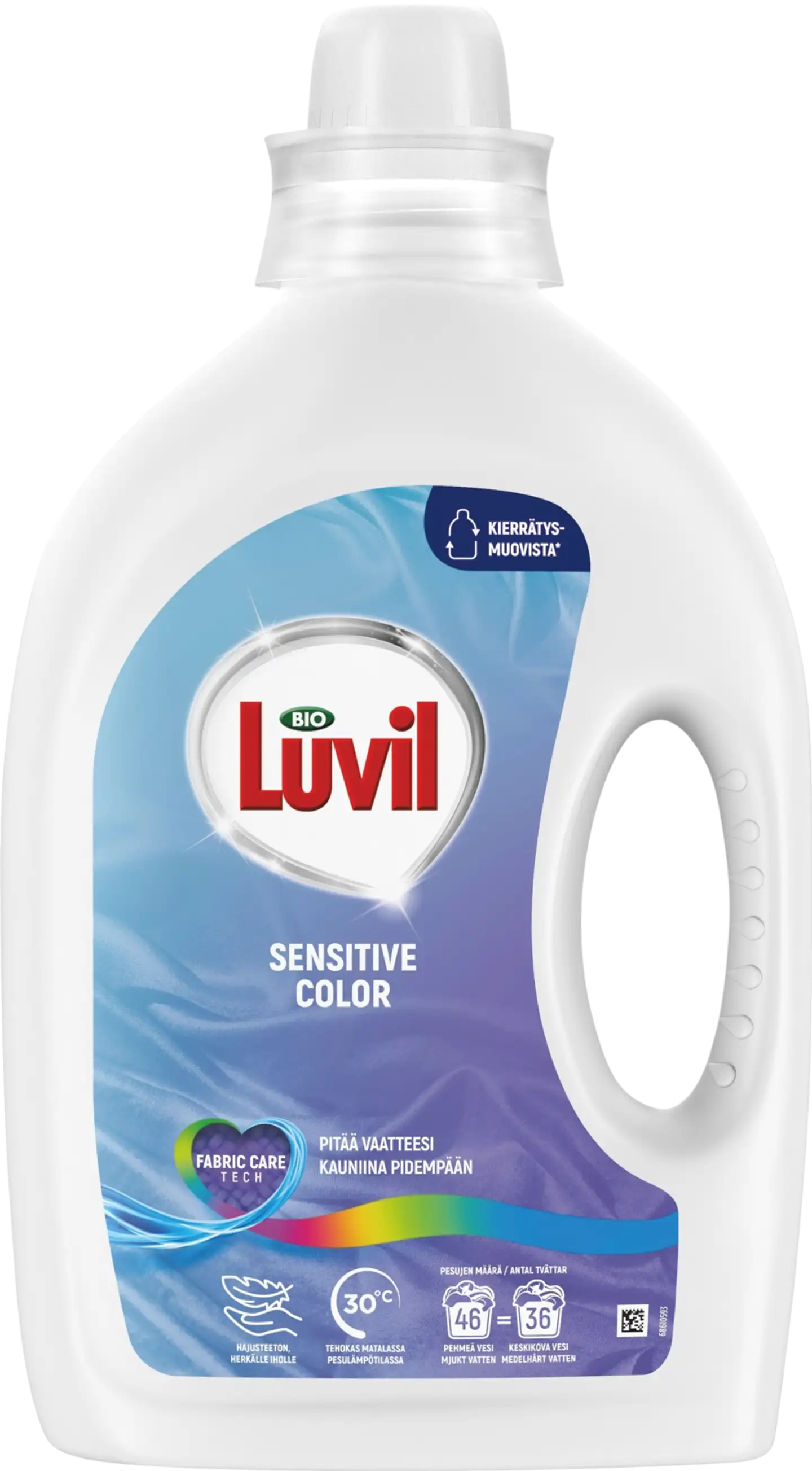 Bio Luvil Sensitive Color Pyykinpesuaine Hajusteeton 1.84 L 46 pesua - 1